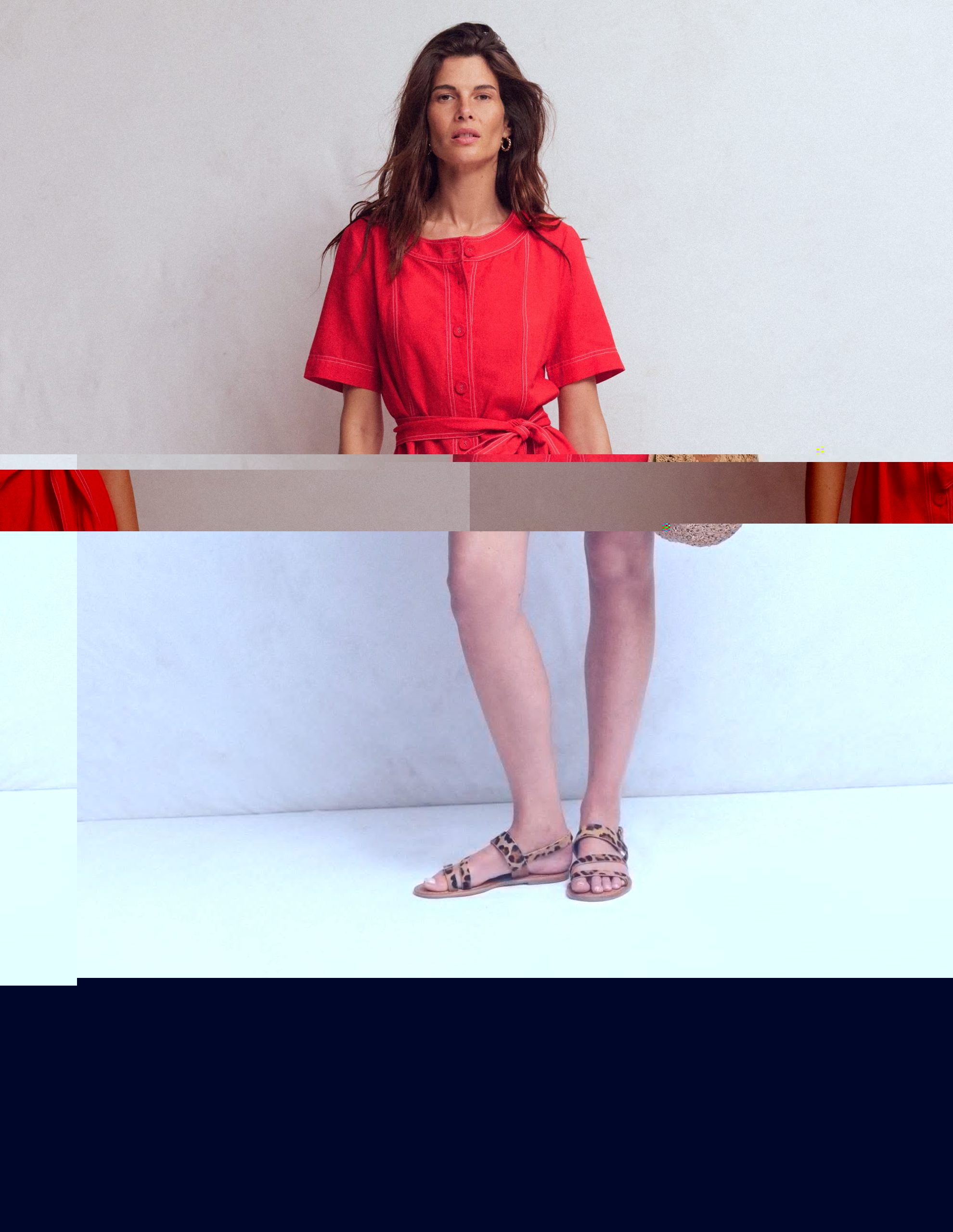 Callie Linen Short Dress-Bright Cherry - Image 4