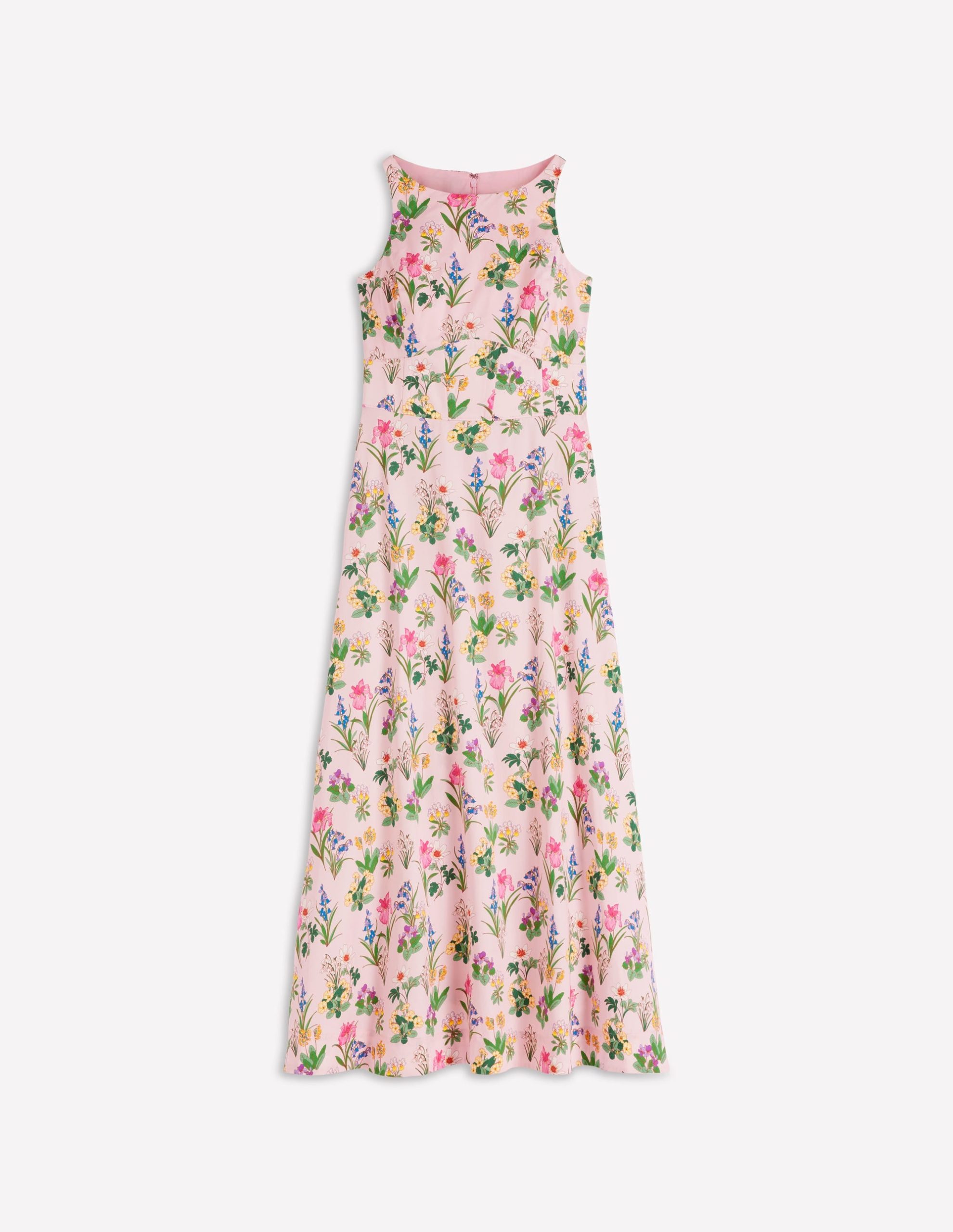 Silvia Boned Bodice Maxi Dress-French Pink. Delicate Blossom - Image 7