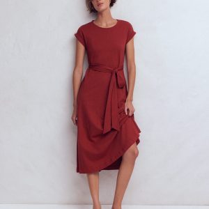 Eve Jersey Midi Dress-Rich Chestnut