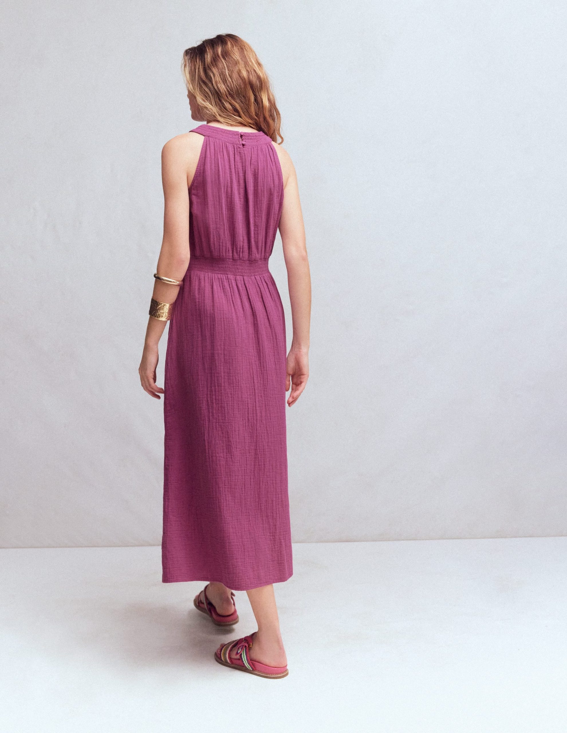 Daphne Double Cloth Dress-Warm Mauve - Image 3