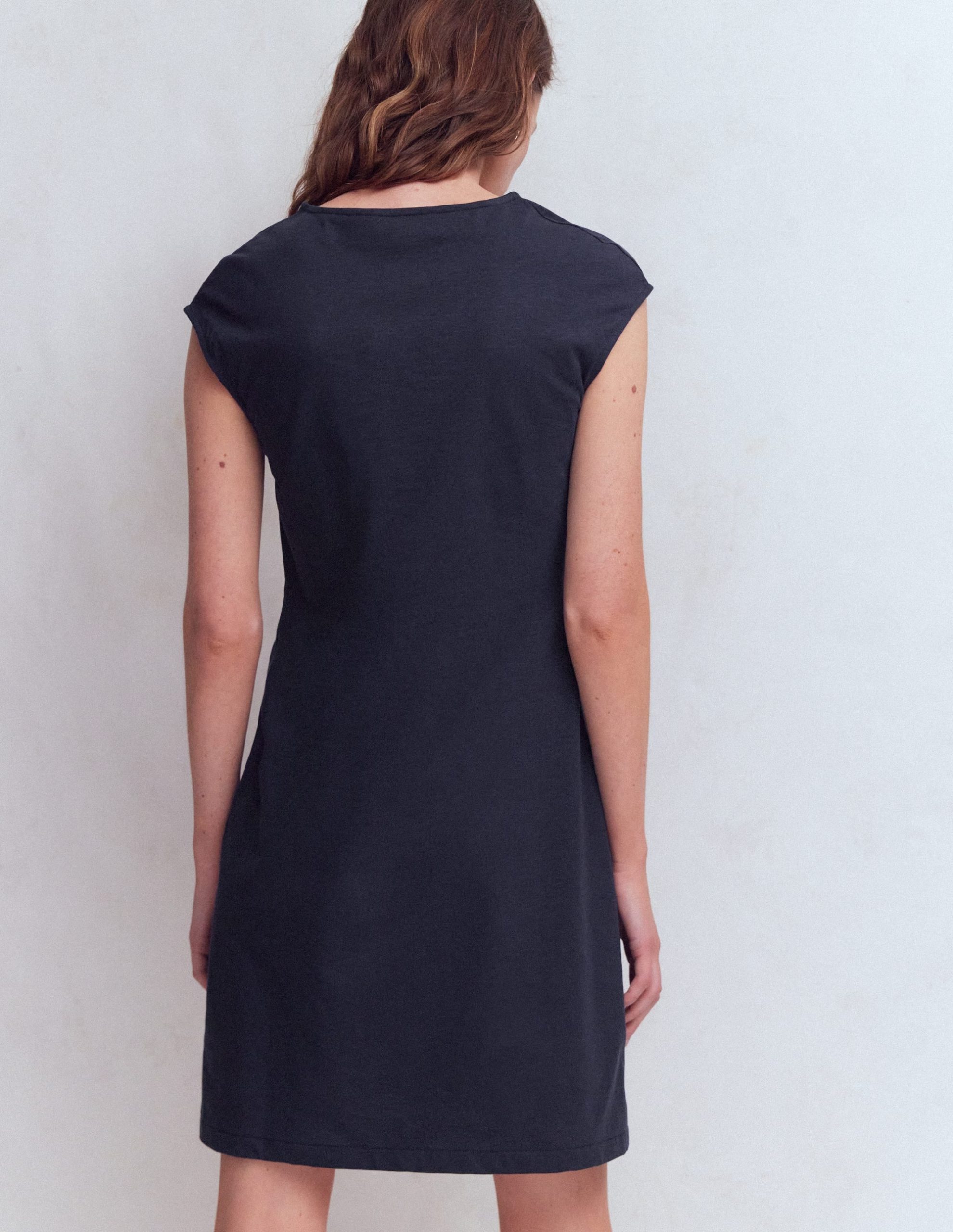 Delilah Twist Short Dress-Navy - Image 3