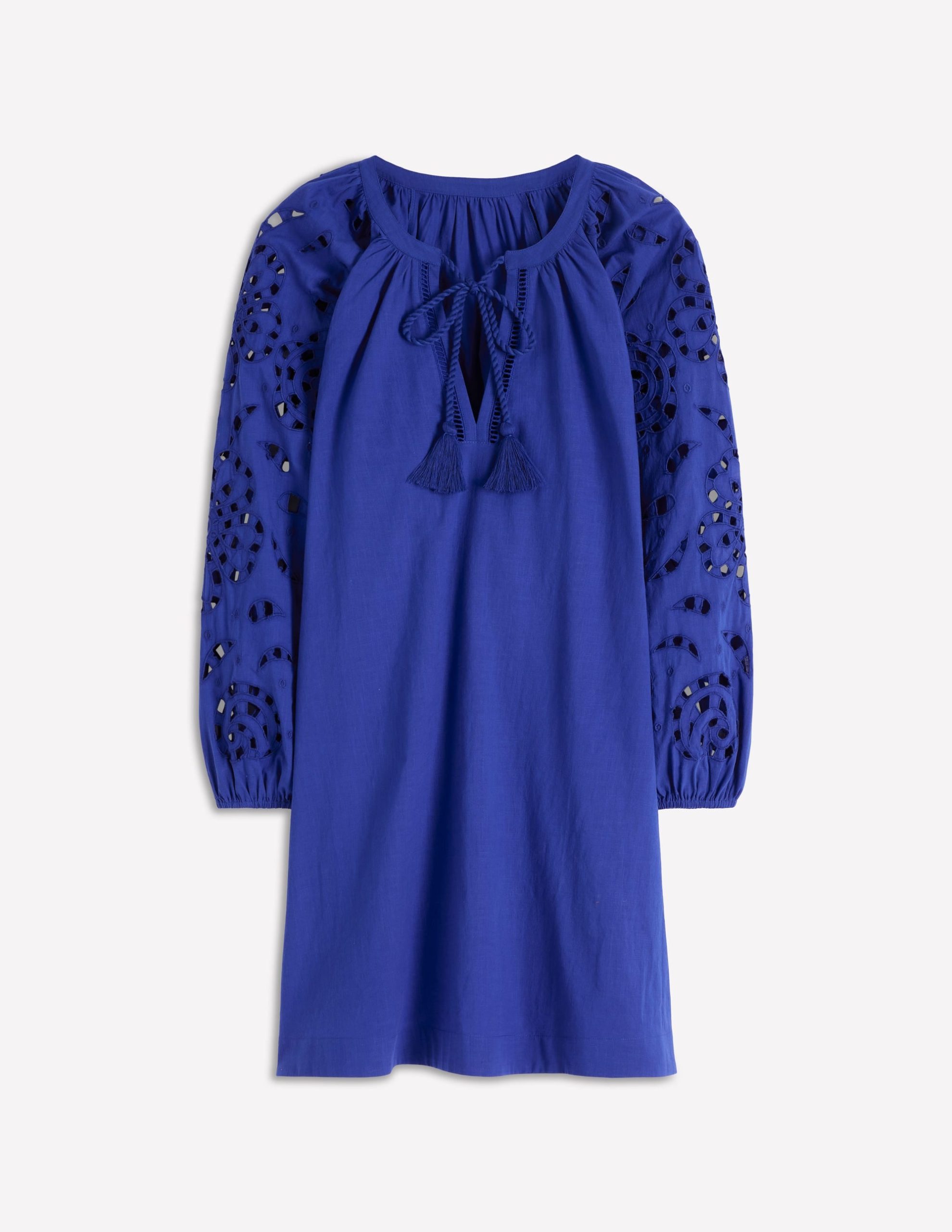 Embroidered Sleeve Kaftan-Blue Embroidery - Image 6