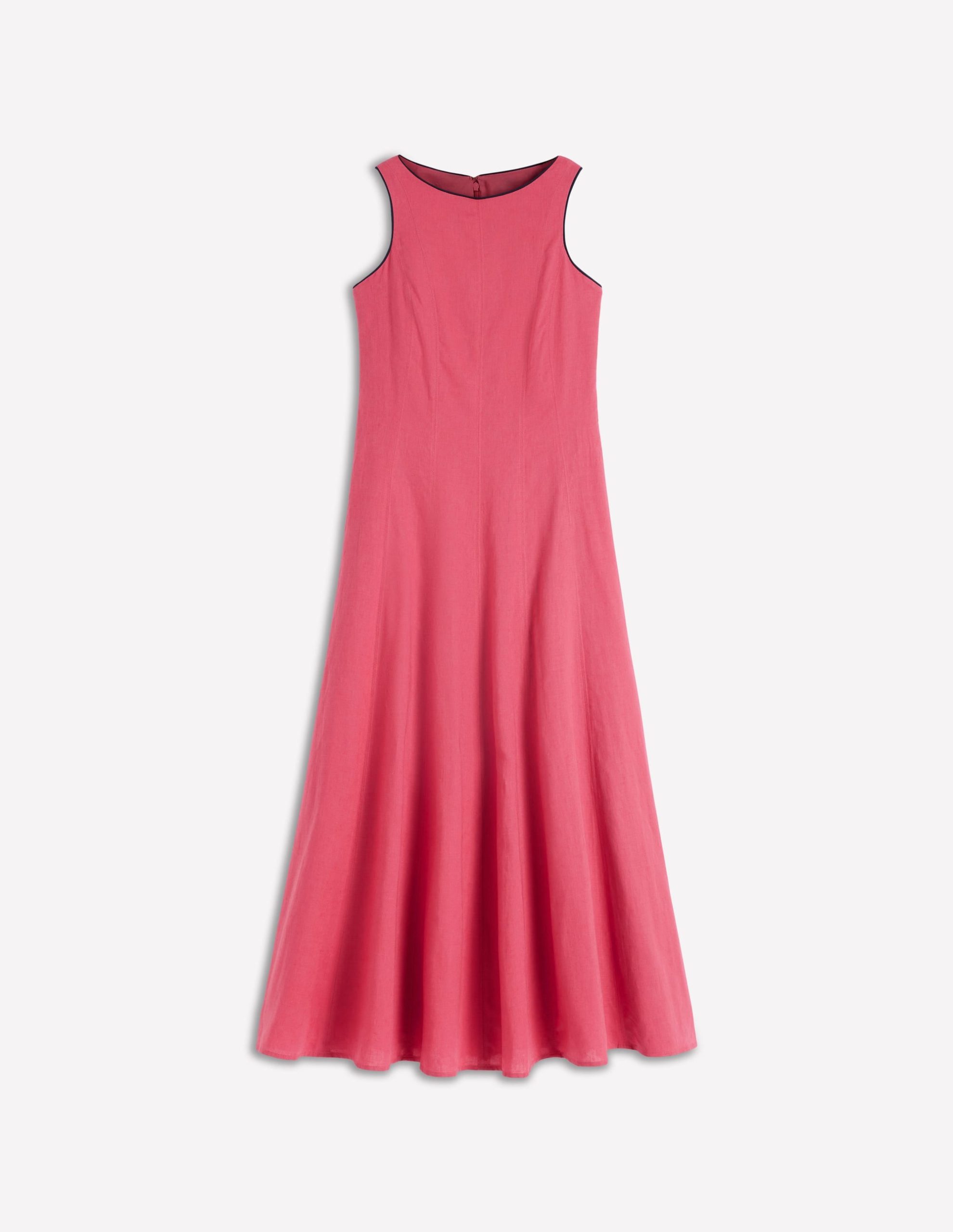 Annet Linen Blend Midi Dress-Cherry Blush - Image 7