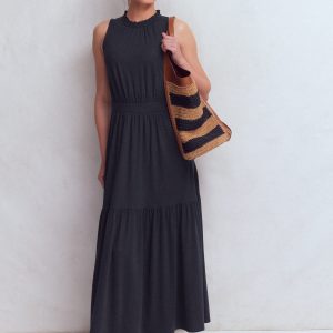 Camalie Jersey Maxi Dress-Navy
