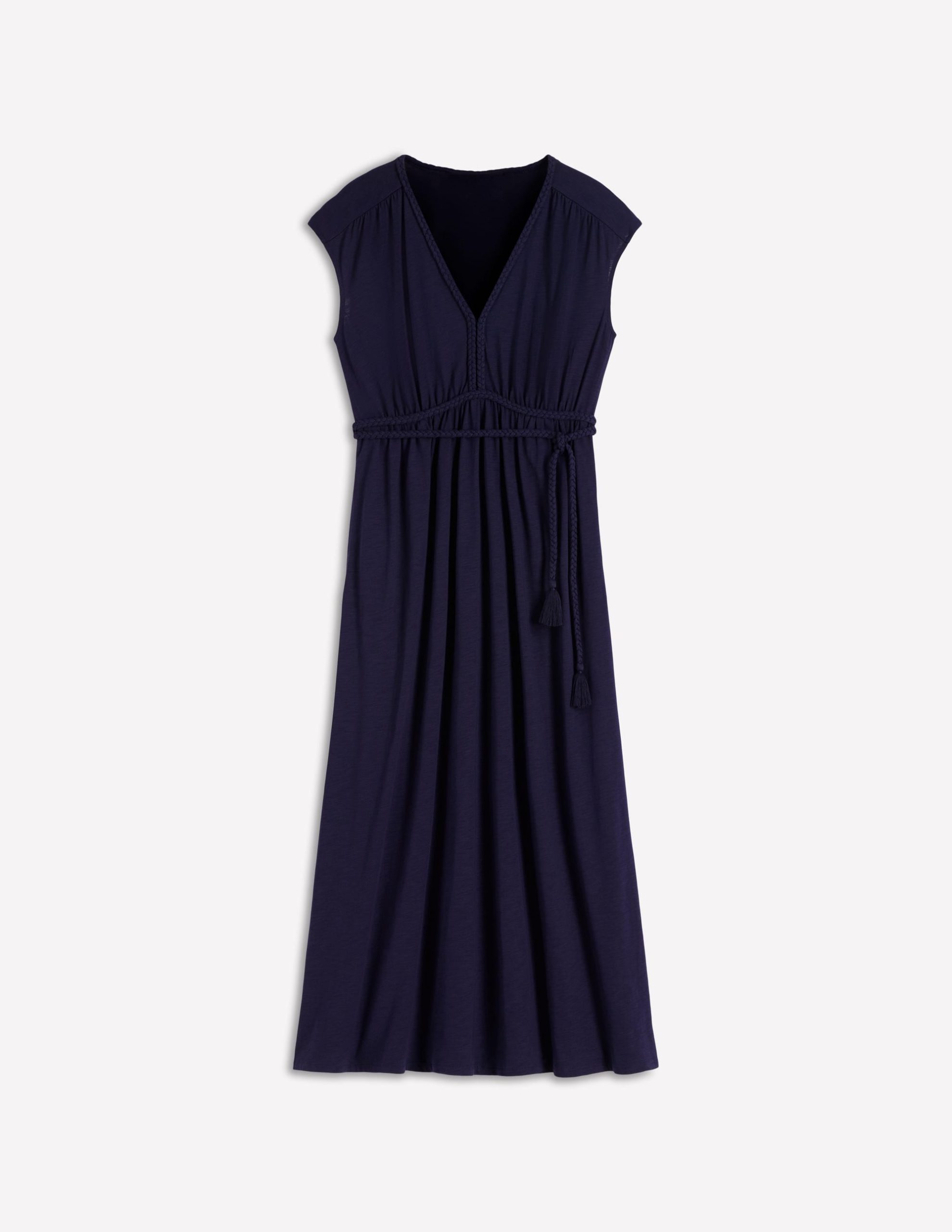 Heidi Ruched Rope Jersey Dress-Navy - Image 6