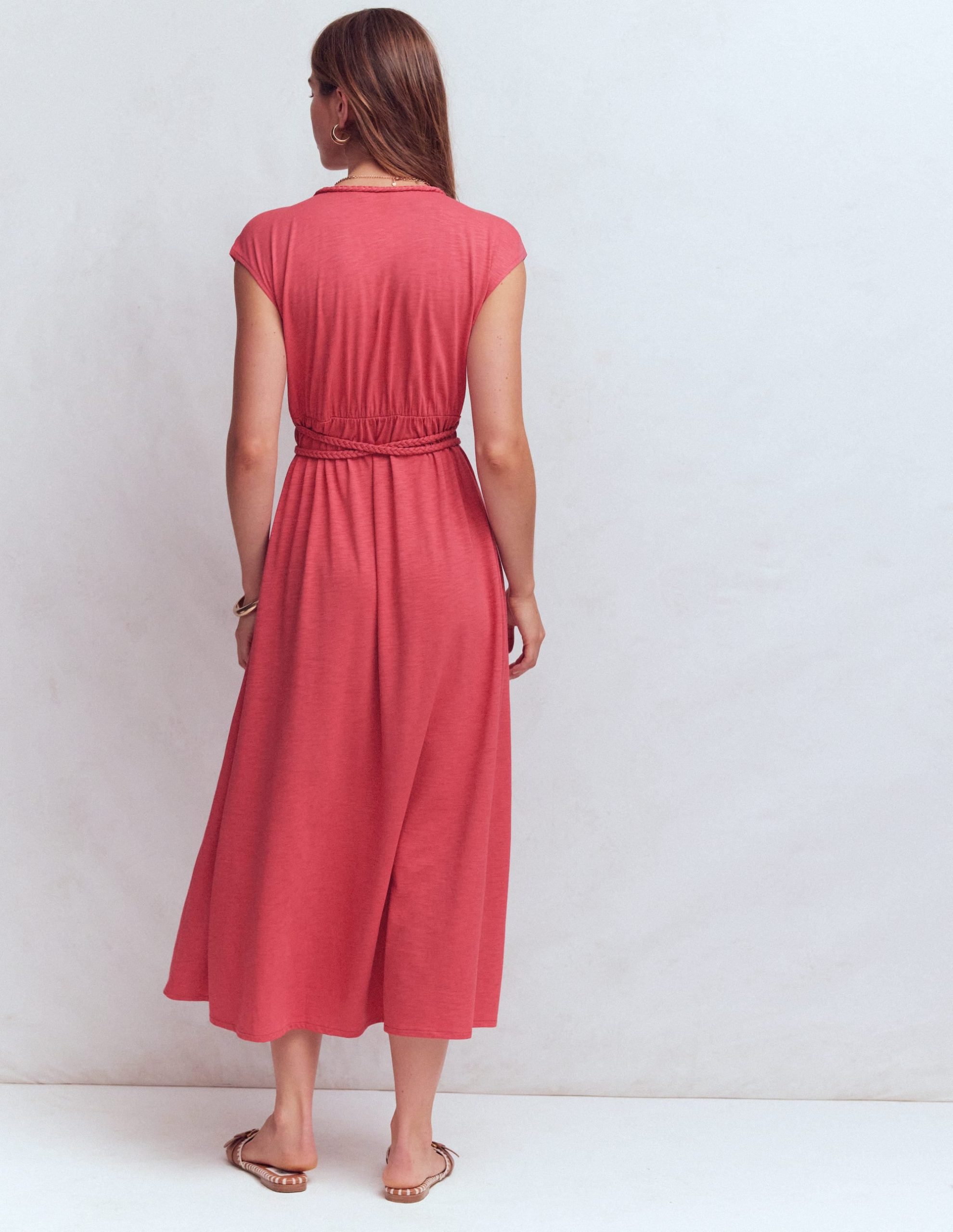 Heidi Ruched Rope Jersey Dress-Winter Blush - Image 3