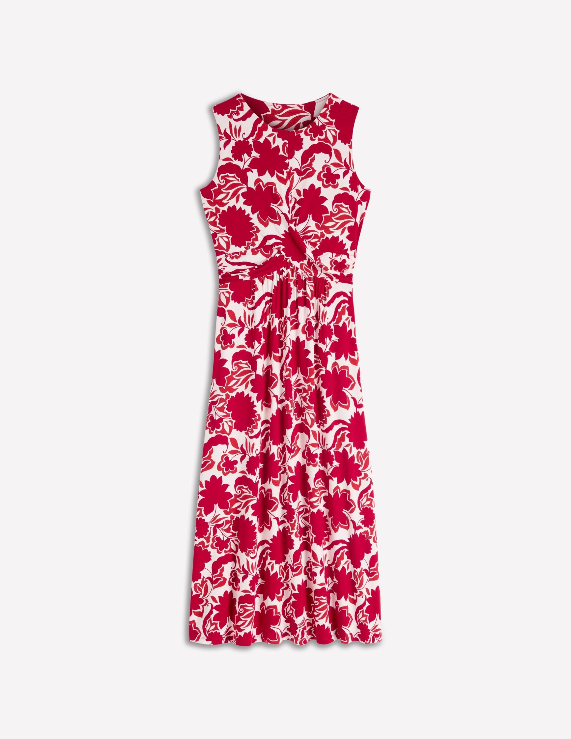 Zara Cross Waist Jersey Dress-Merida Red. Shadow Blossom - Image 11