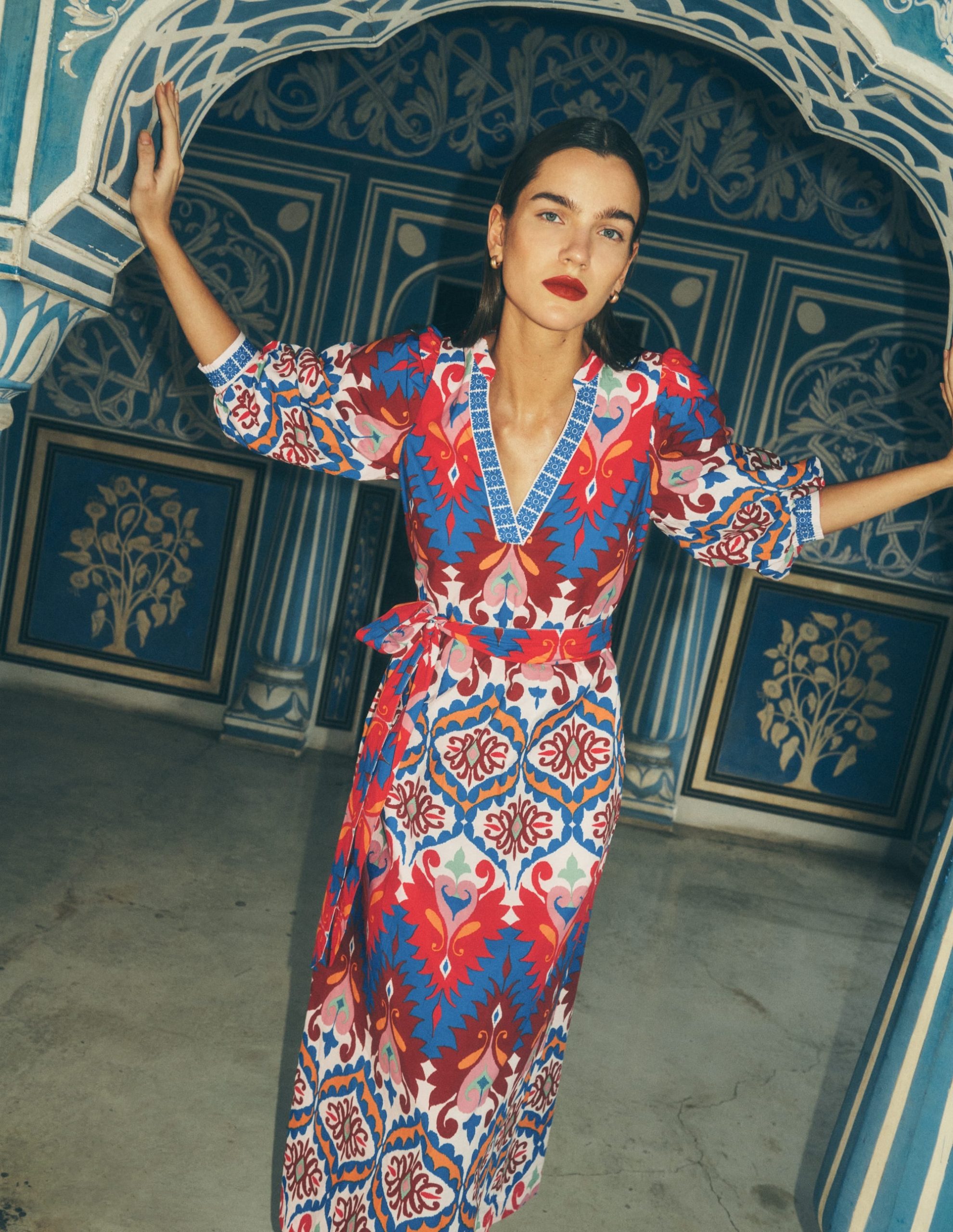 Octavia Cotton Dress-Multi Ikat Dream - Image 6