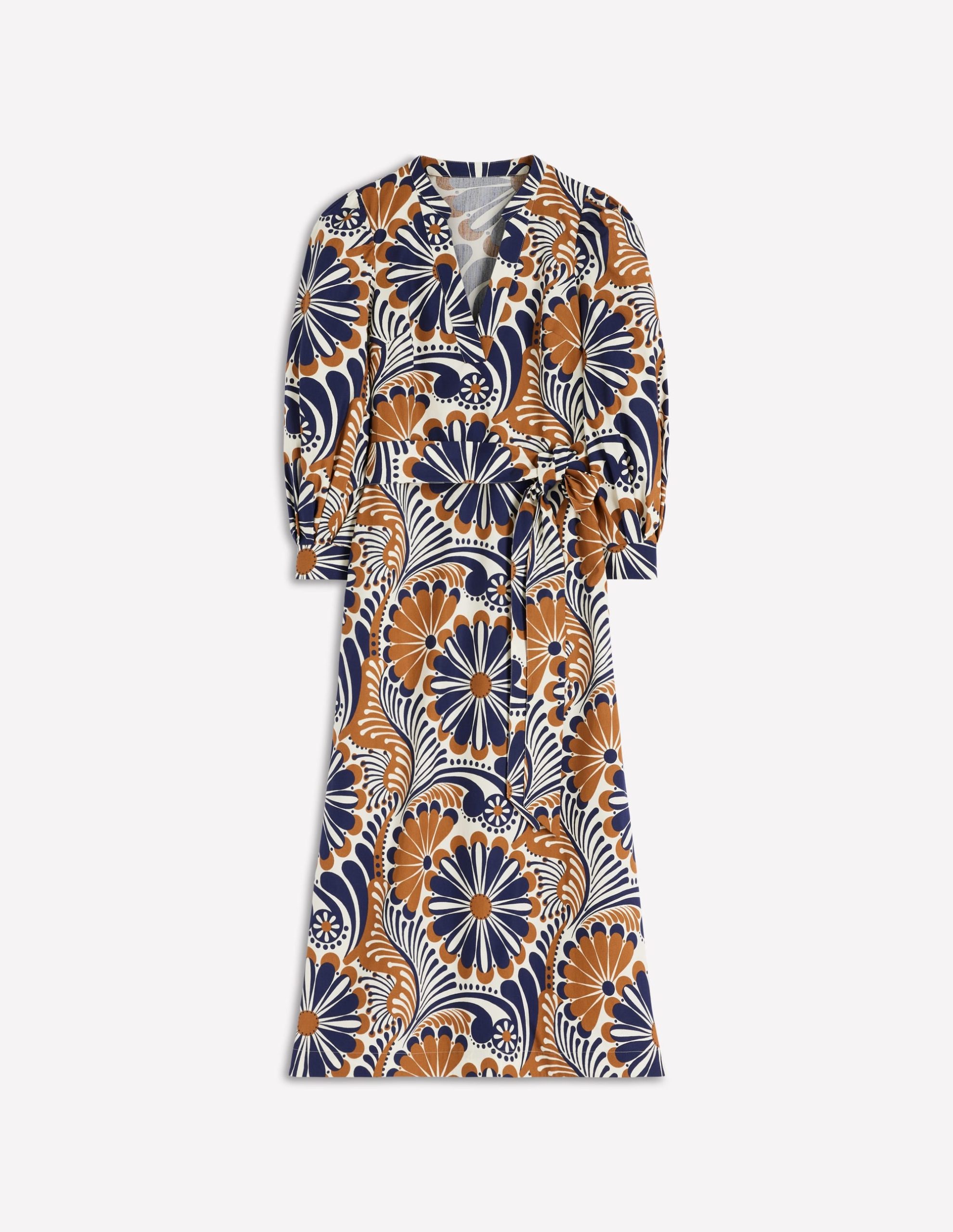 Octavia Cotton Dress-Navy Euphoric Gardens - Image 6