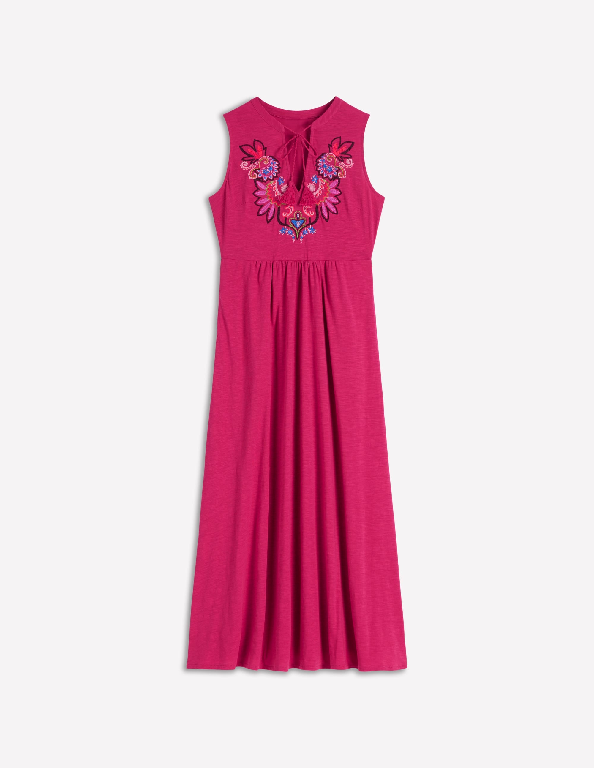 Notch Neck Jersey Maxi Dress-Granita - Image 5