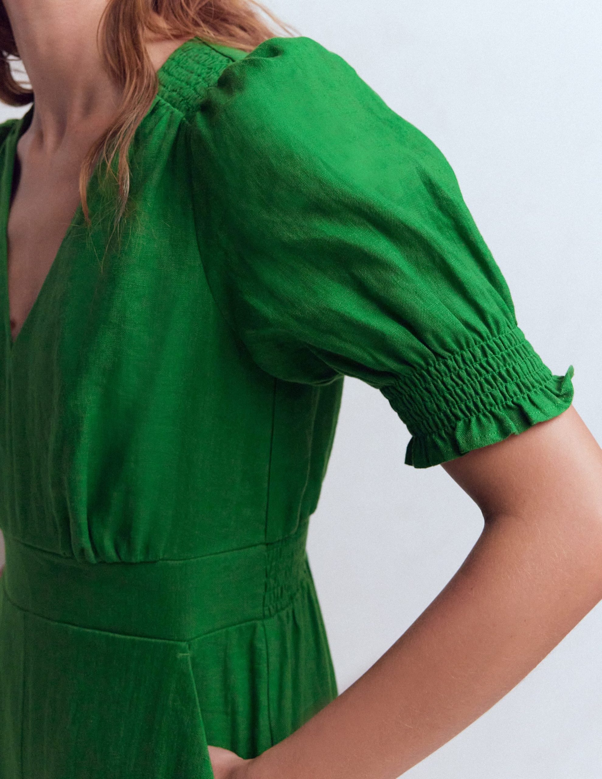 Anna Linen Jumpsuit-Amazon Green - Image 2