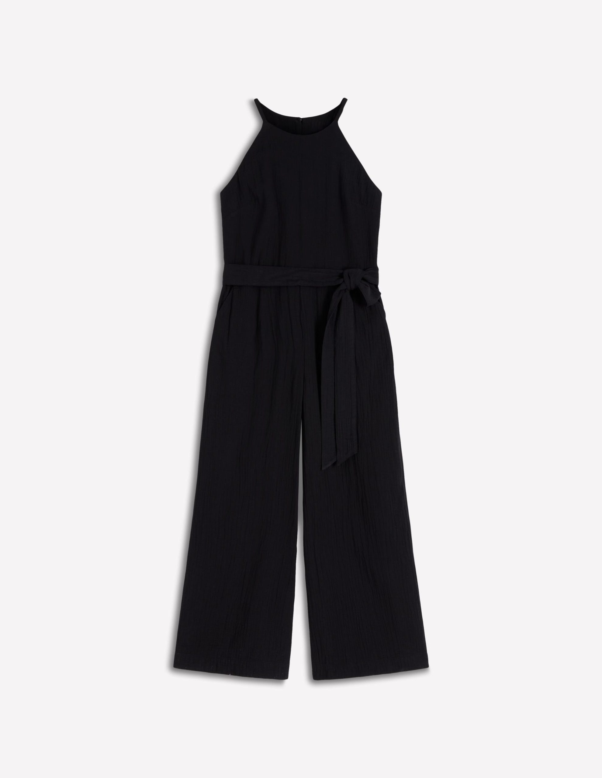 Rosa Double Cloth Jumpsuit-Black - Image 5
