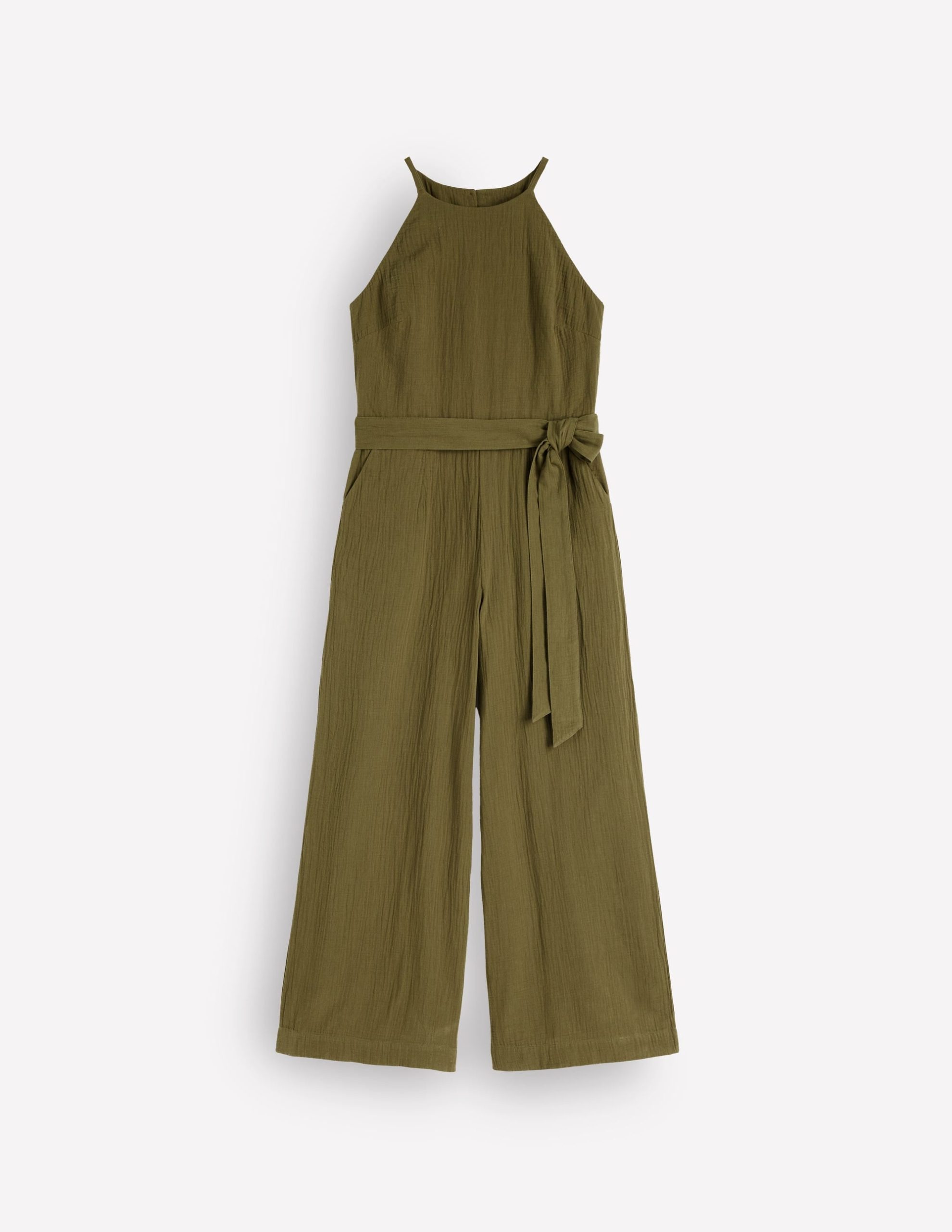 Rosa Double Cloth Jumpsuit-Olive - Image 5