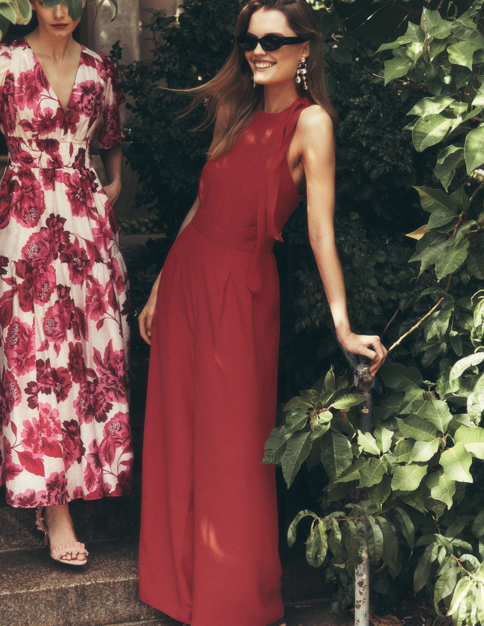 Tie Halter Neck Jumpsuit-Rich Chestnut - Image 6