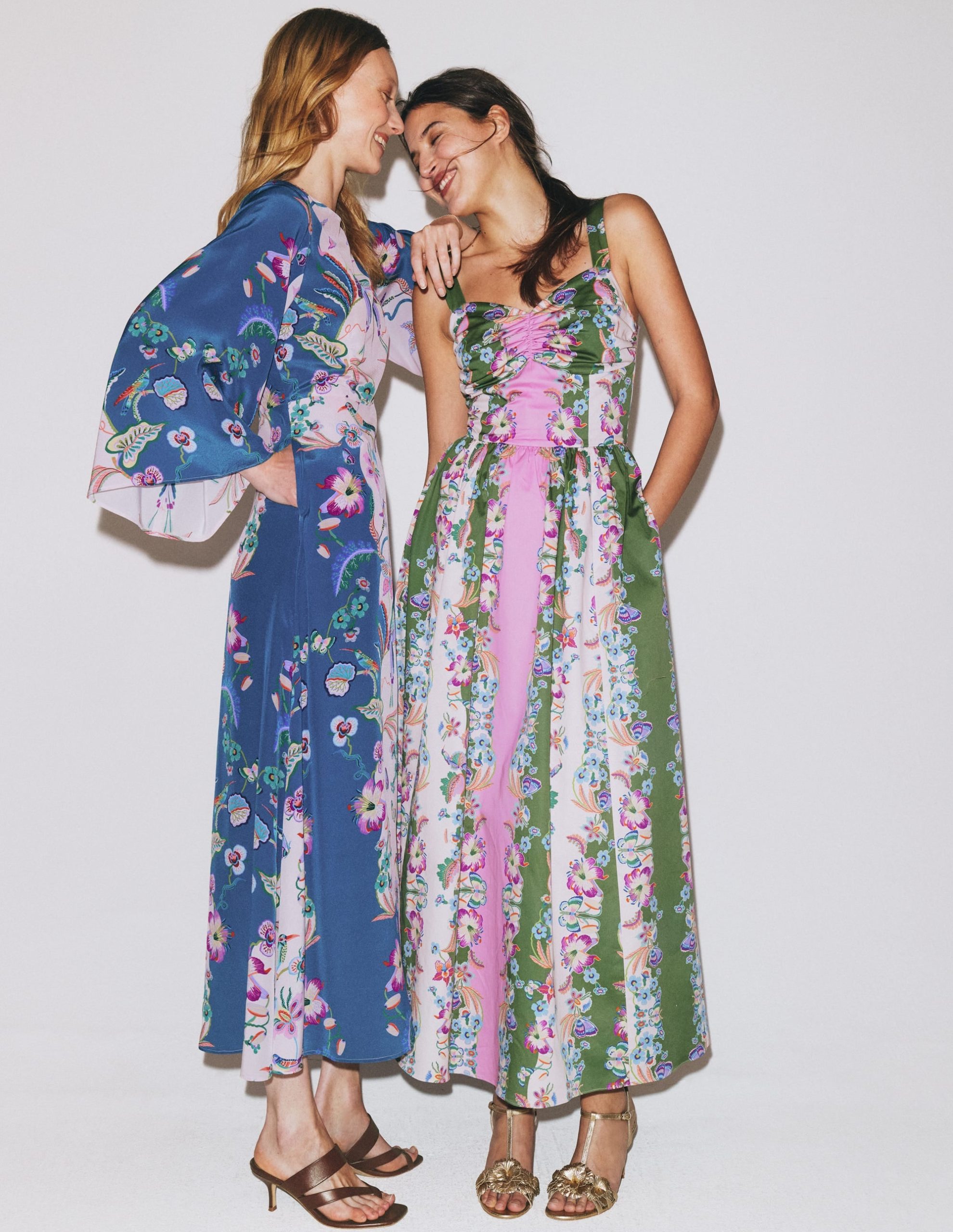 Angel Sleeve Boat Neck Dress-Tourmaline Blue. Orchid Canopy - Image 5
