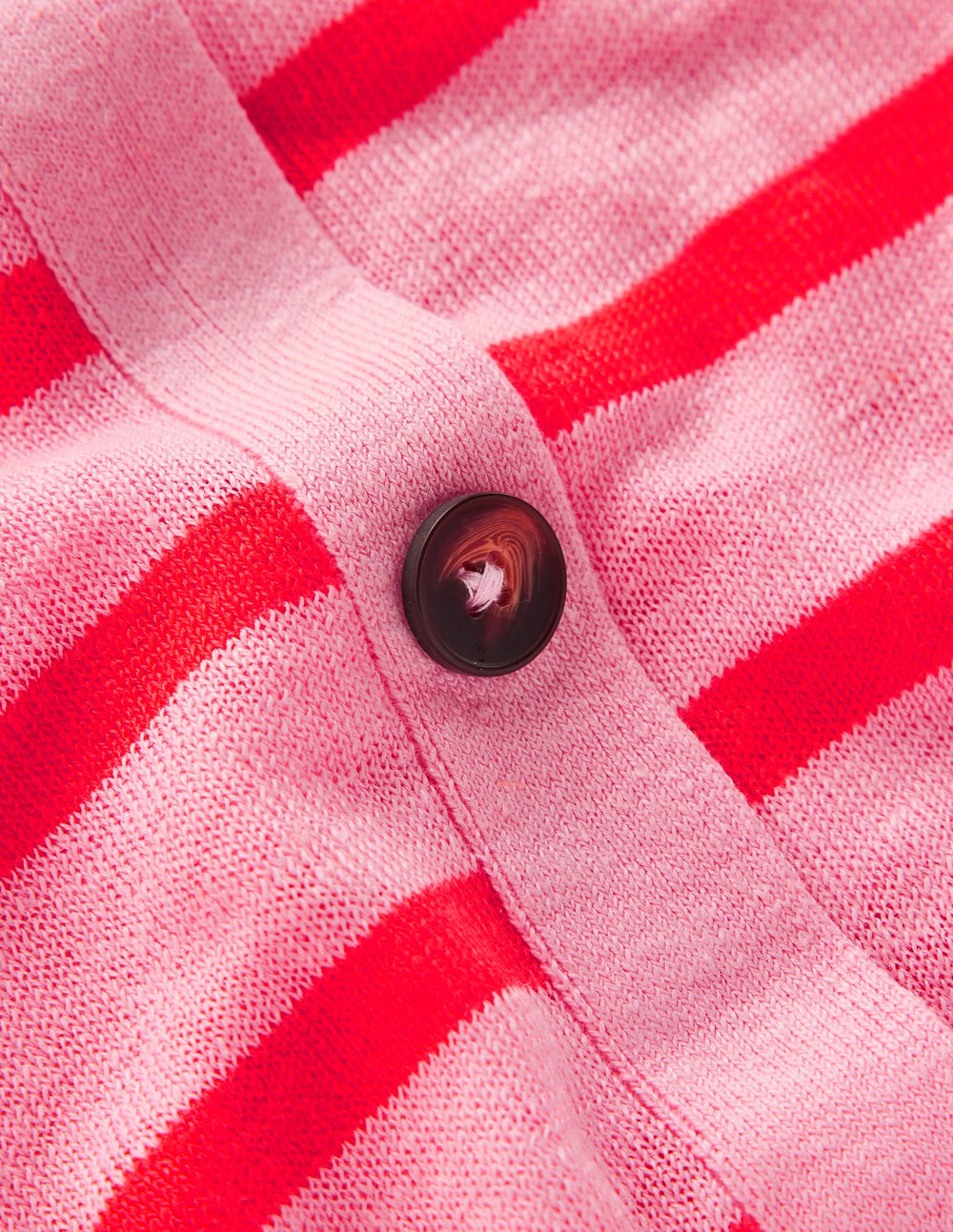 Agnes Linen Button T-Shirt-Sunkissed Coral / Formica Pink - Image 6