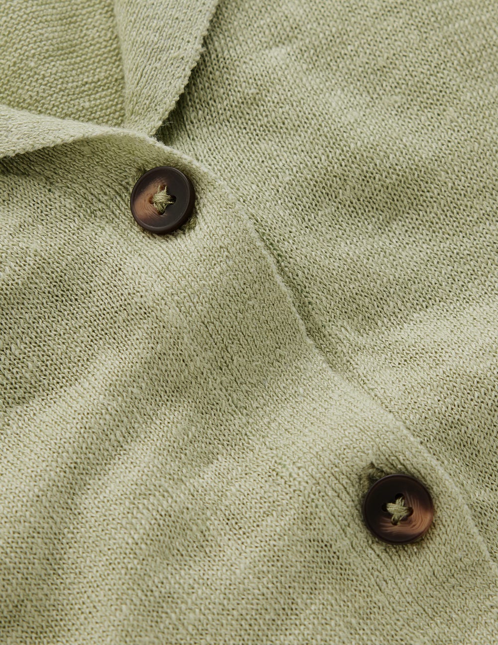 Agnes Collar Linen Cardigan-Green - Image 7