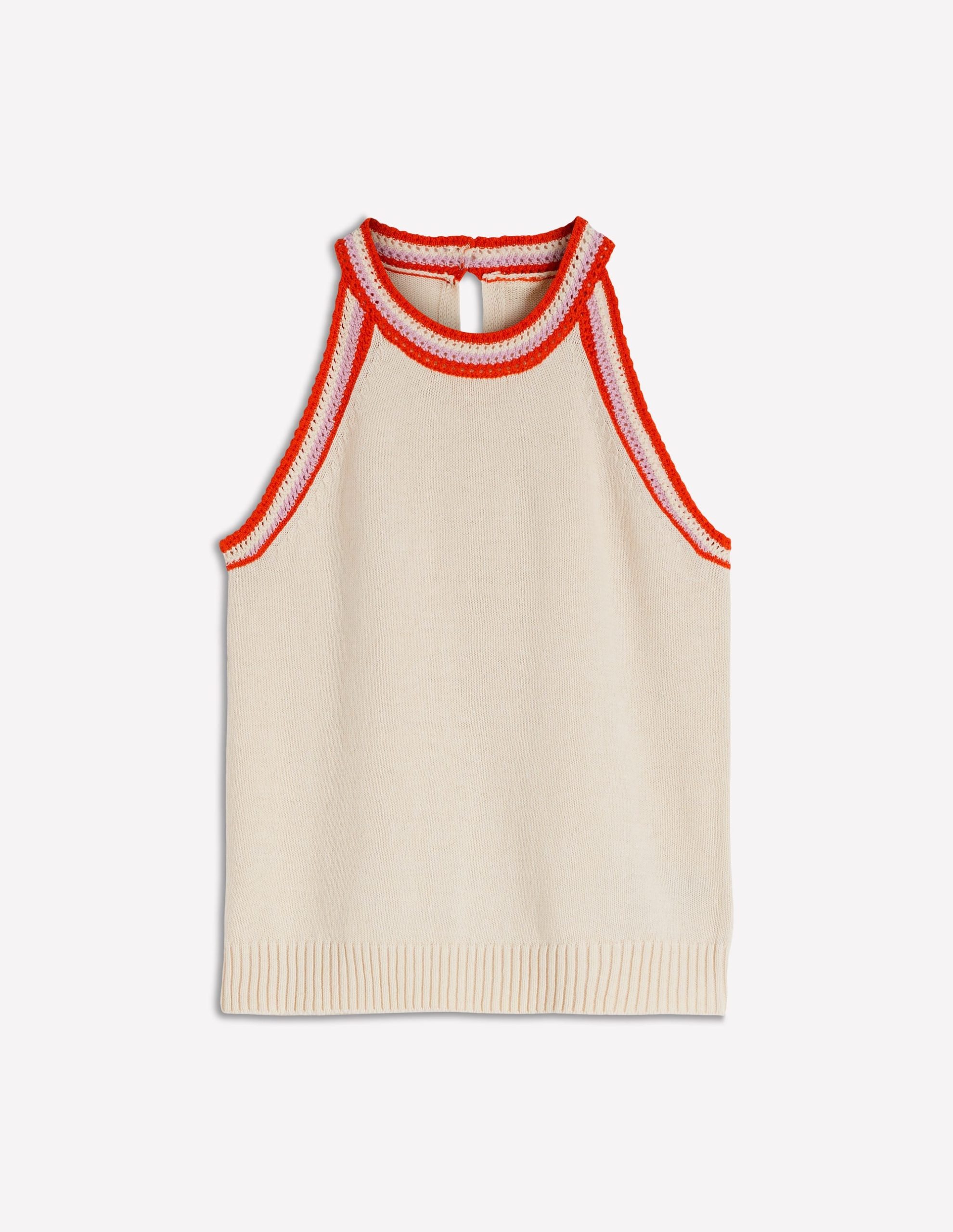 Saffron Crochet Racer Tank-Ivory - Image 5