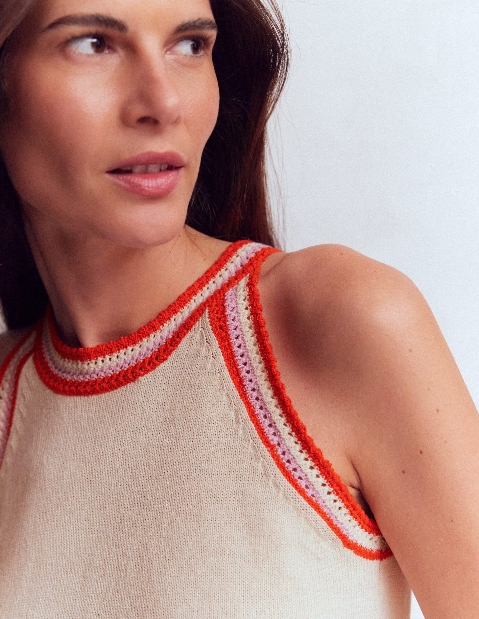 Saffron Crochet Racer Tank-Ivory - Image 2