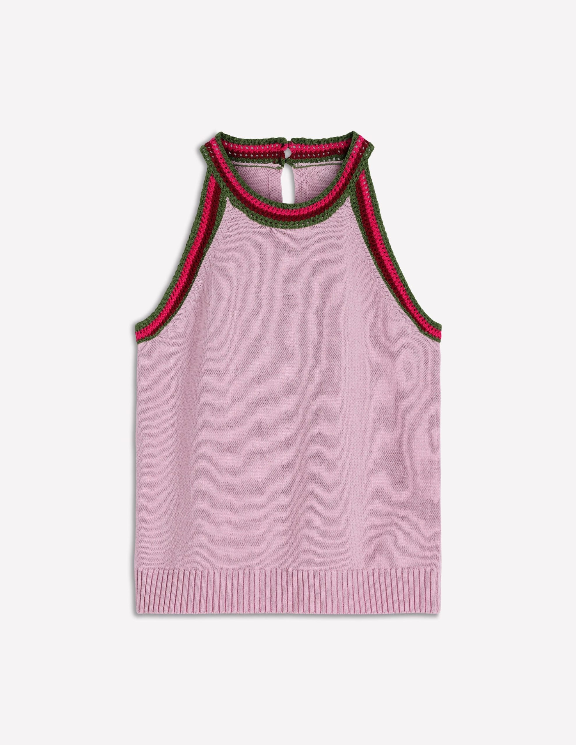 Saffron Crochet Racer Tank-Pink - Image 6