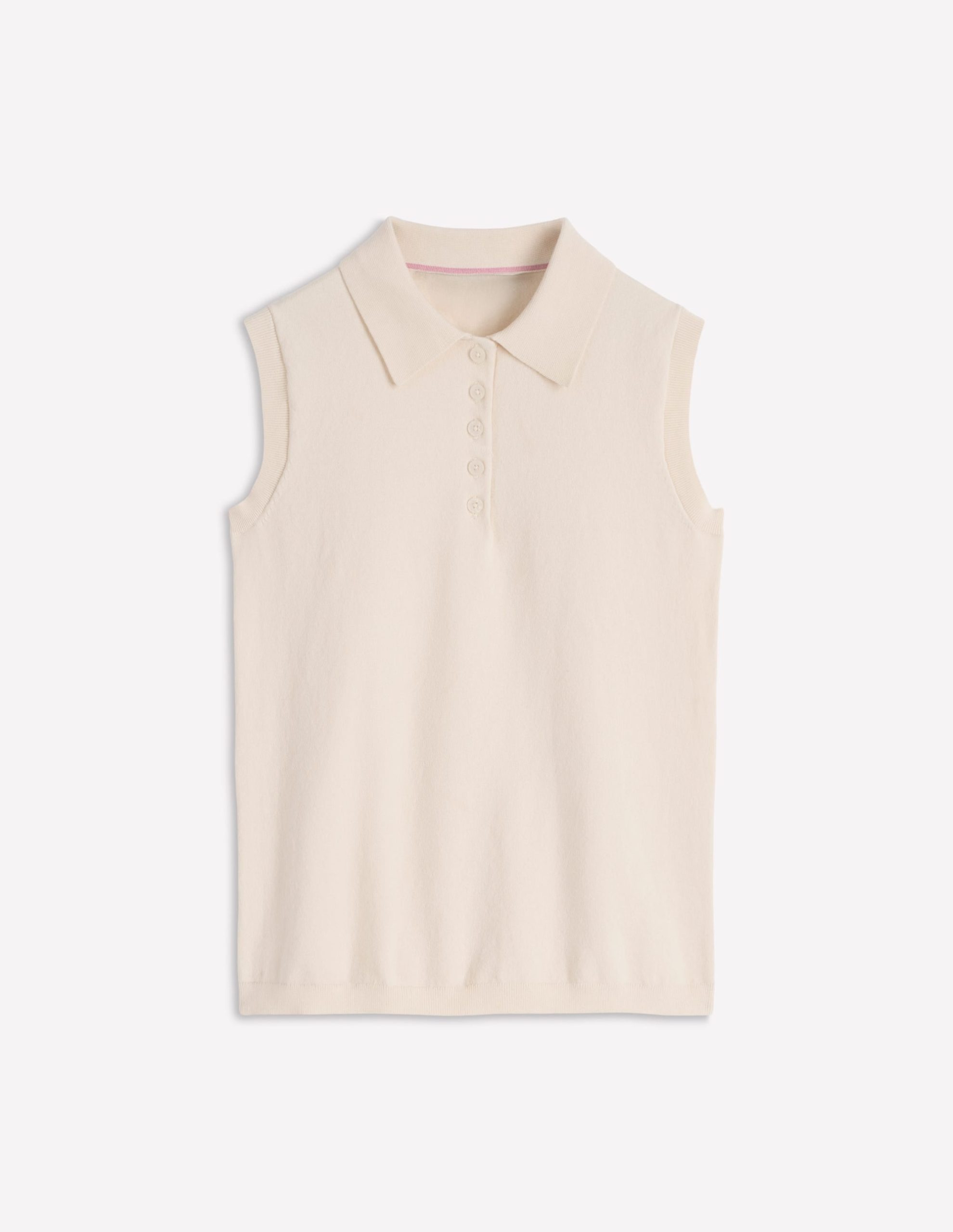 Chloe Henley Knitted Tank-Warm Ivory - Image 5
