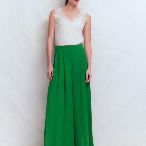 Regent Wide Leg Pants-Rich Emerald