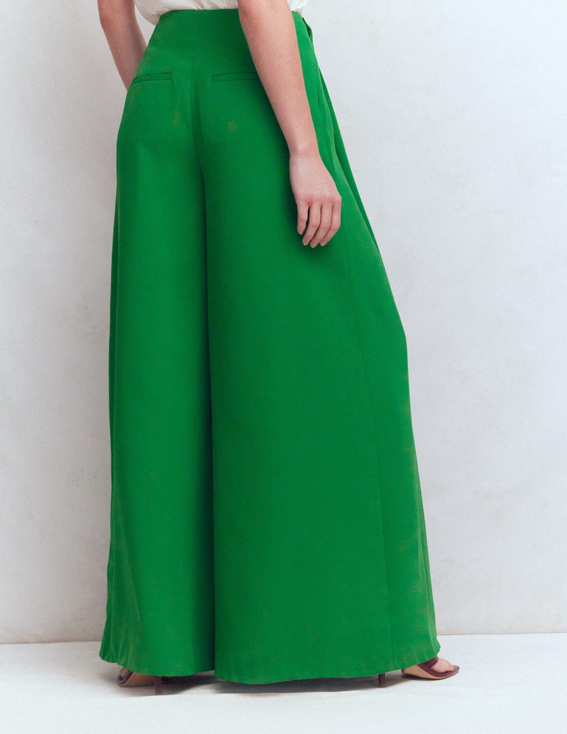 Regent Wide Leg Pants-Rich Emerald - Image 3