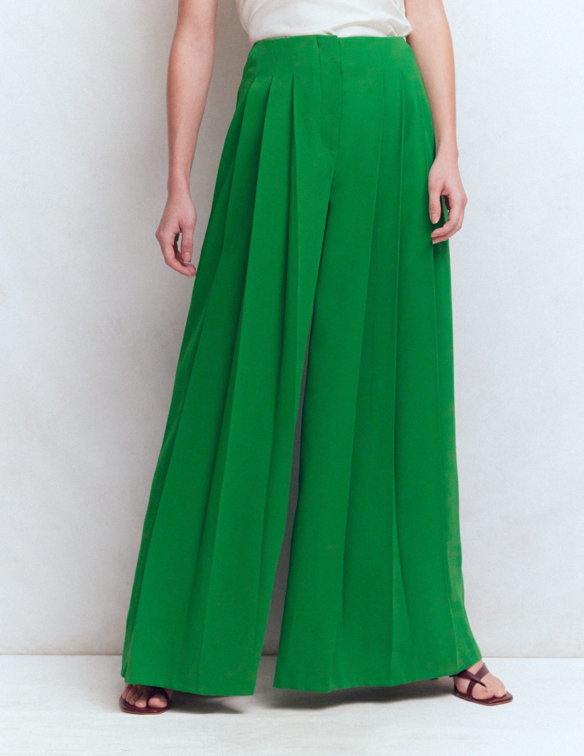 Regent Wide Leg Pants-Rich Emerald - Image 4