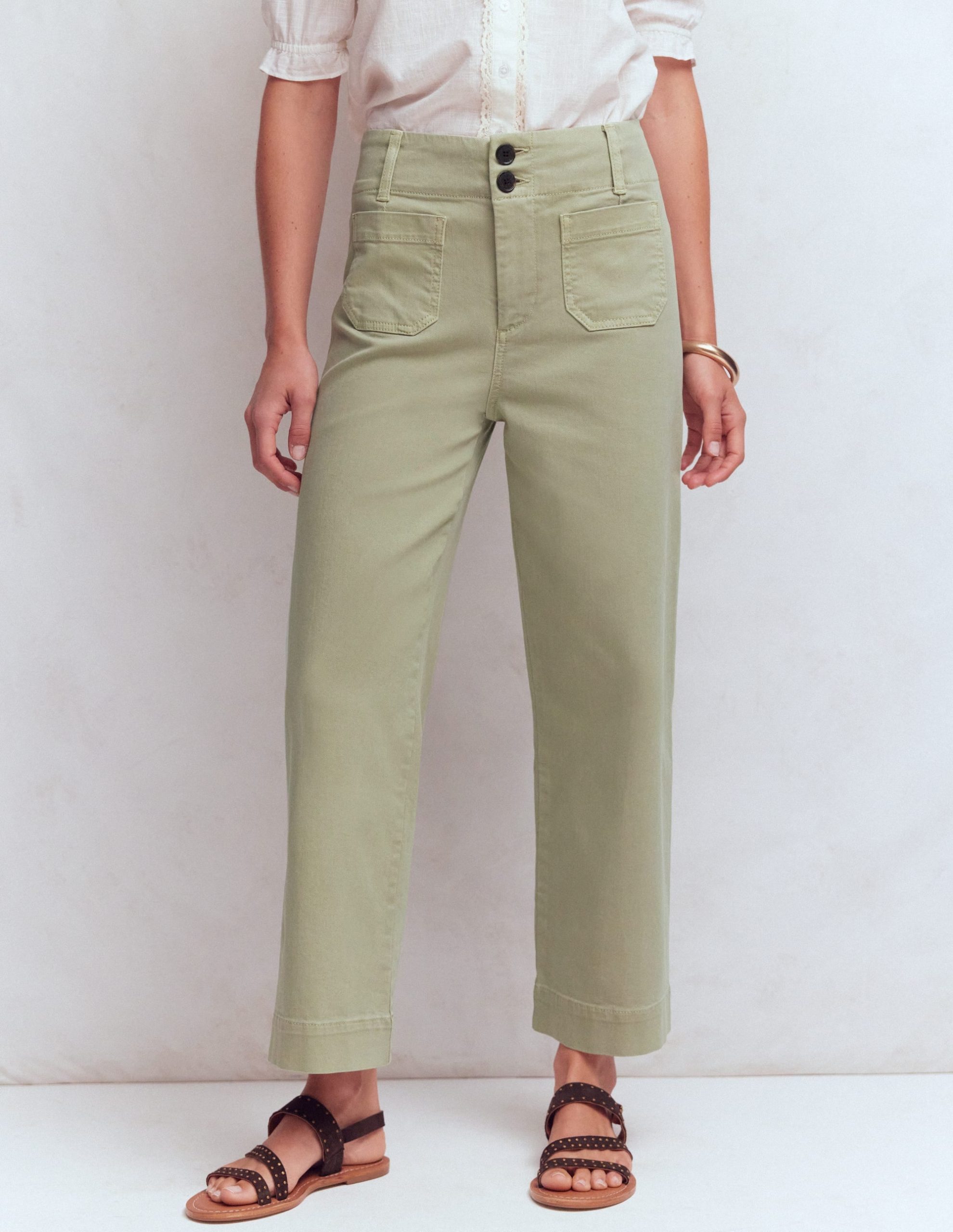 Primrose Cropped Pants-Soft Green - Image 4