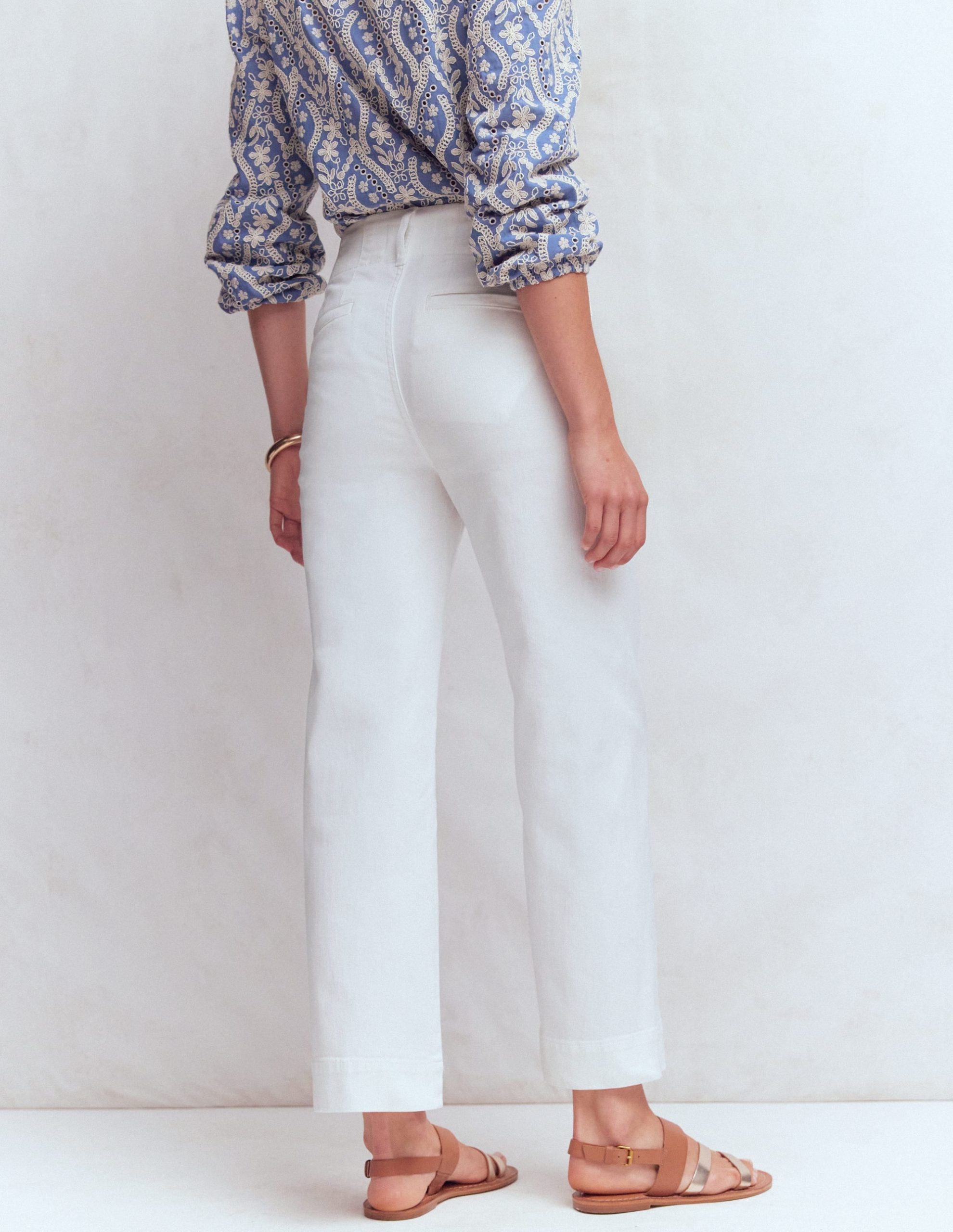 Primrose Cropped Pants-White - Image 3