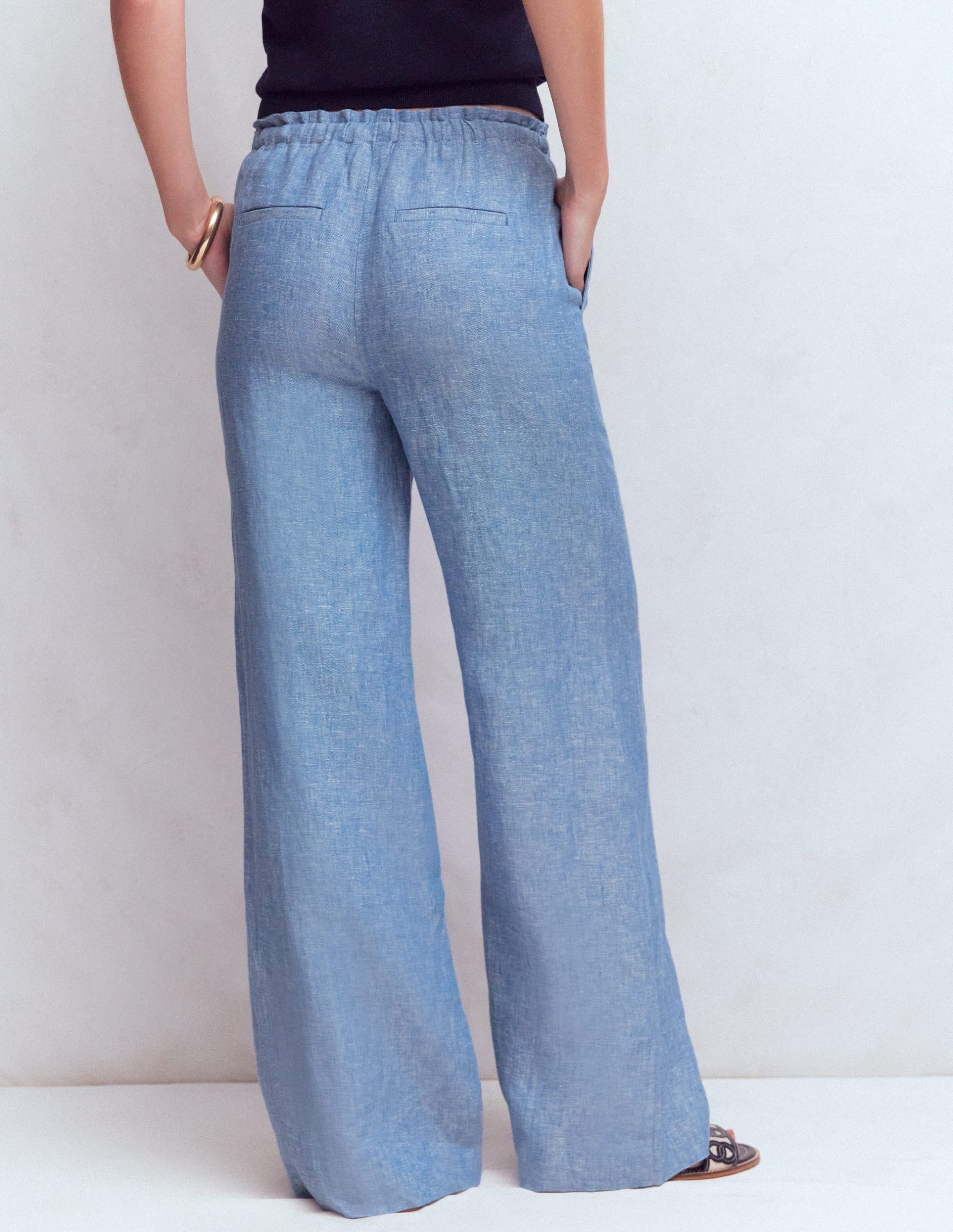 Islington Linen Pants-Blue Chambray - Image 3