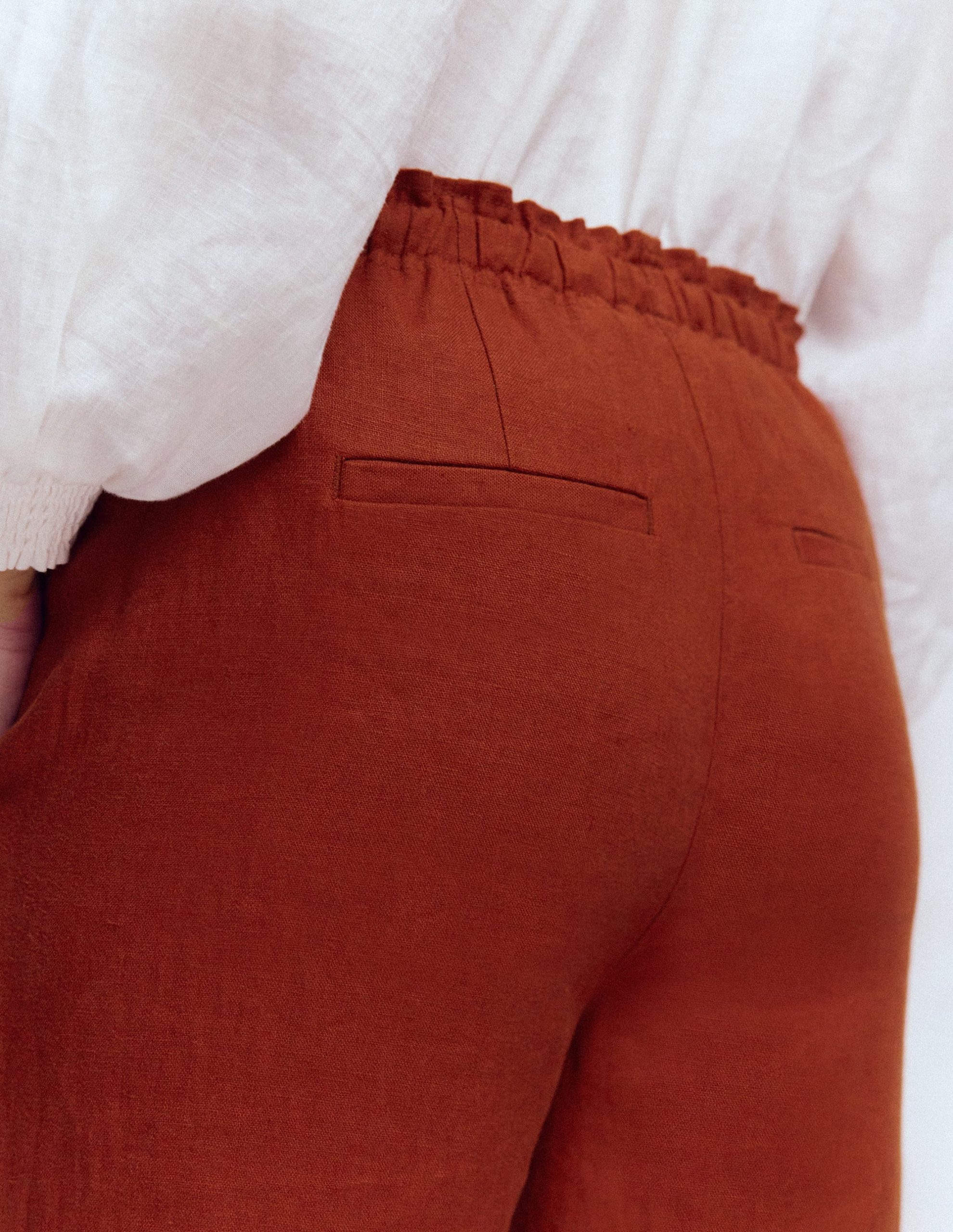 Islington Linen Pants-Burnt Orange - Image 2
