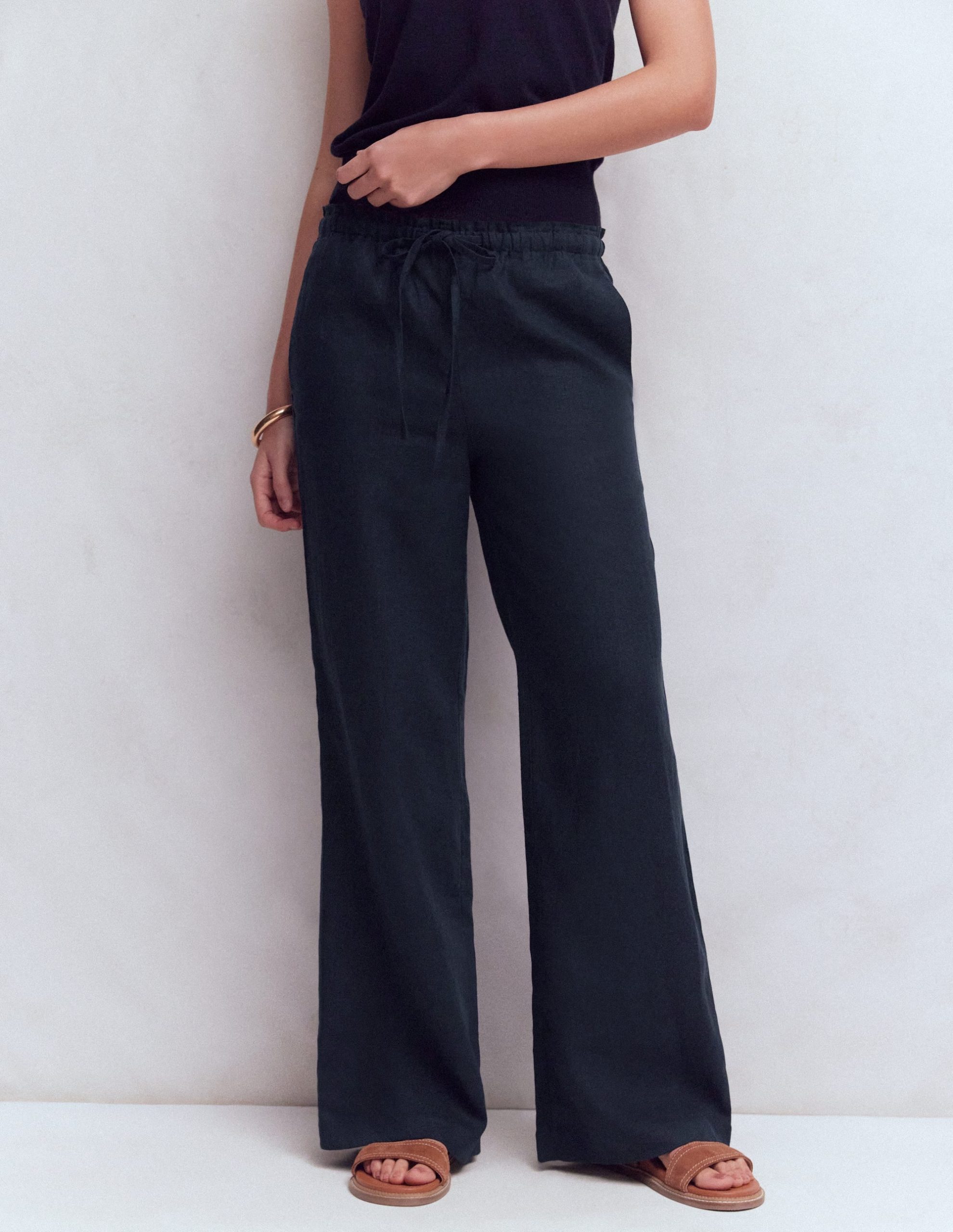 Islington Linen Pants-Navy - Image 4