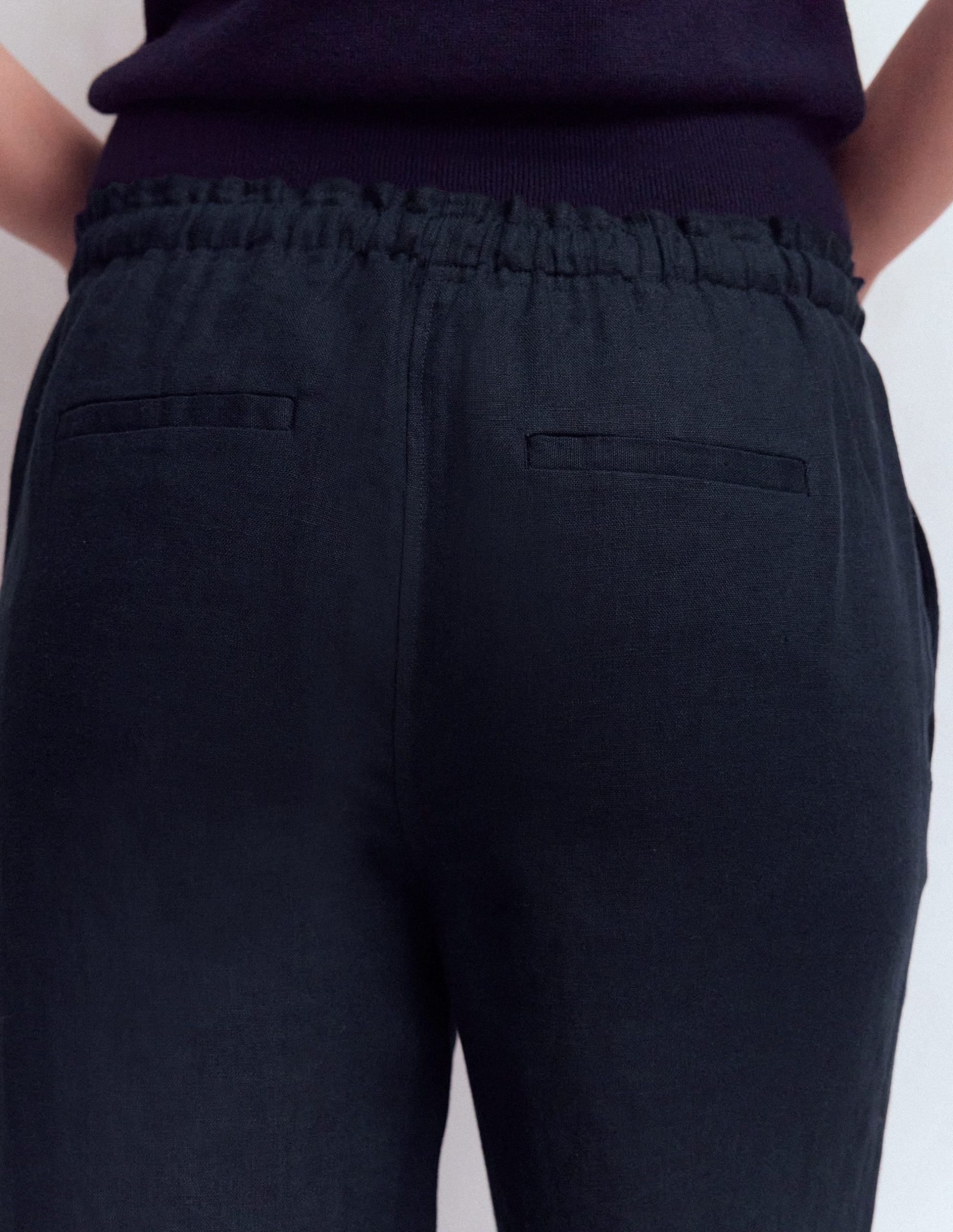 Islington Linen Pants-Navy - Image 5