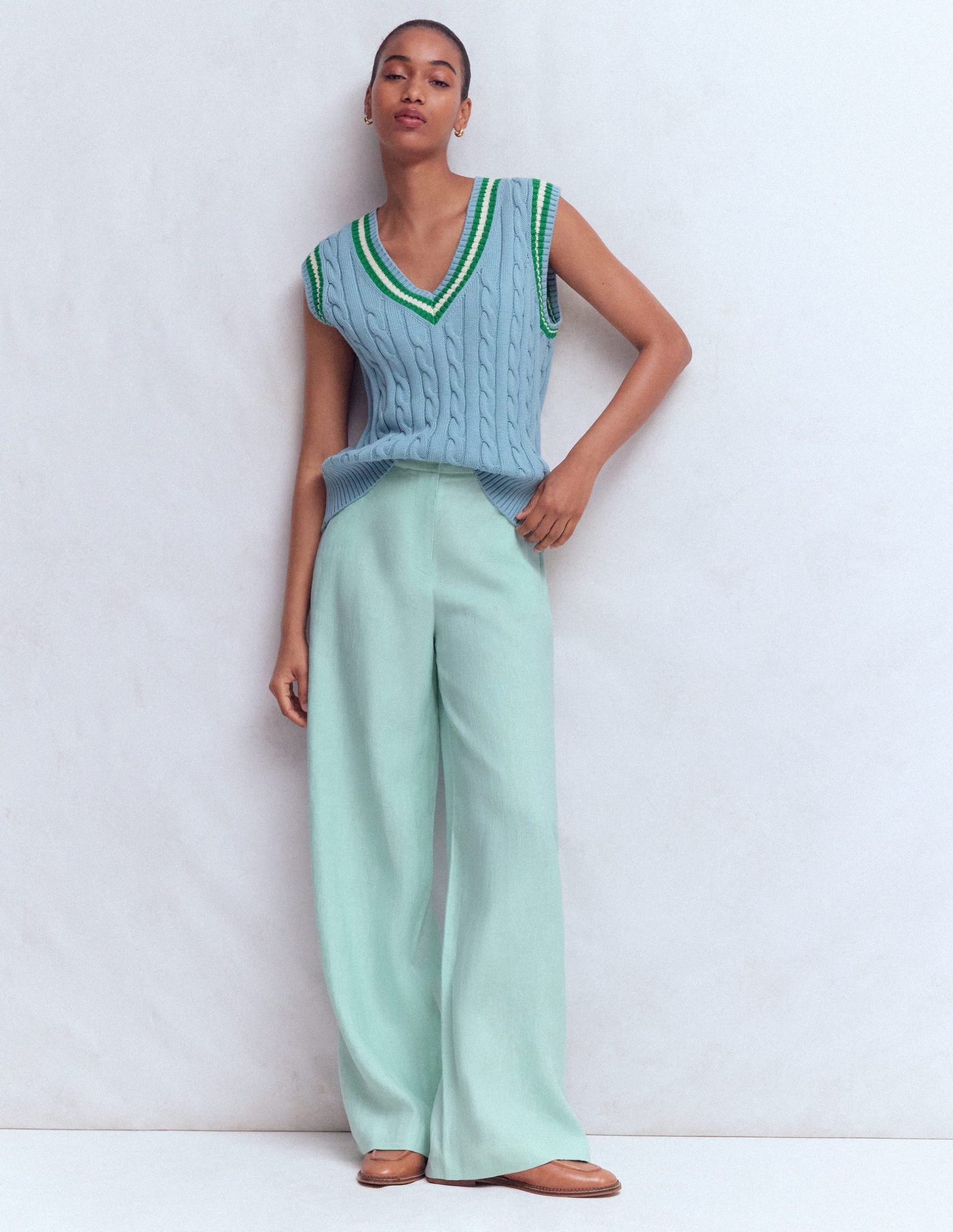 Belgravia Linen Pants-Spearmint - Image 5