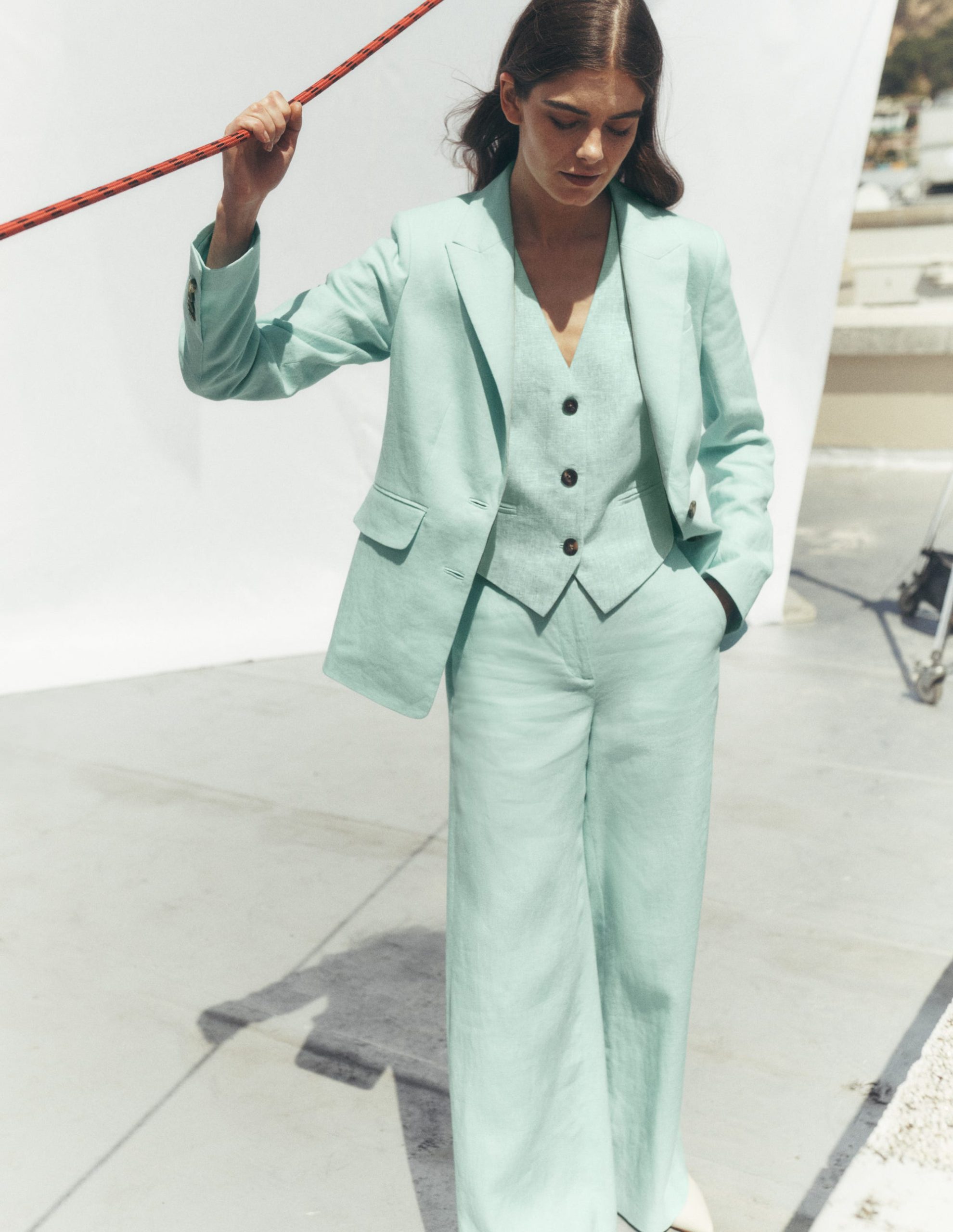 Belgravia Linen Pants-Spearmint - Image 6