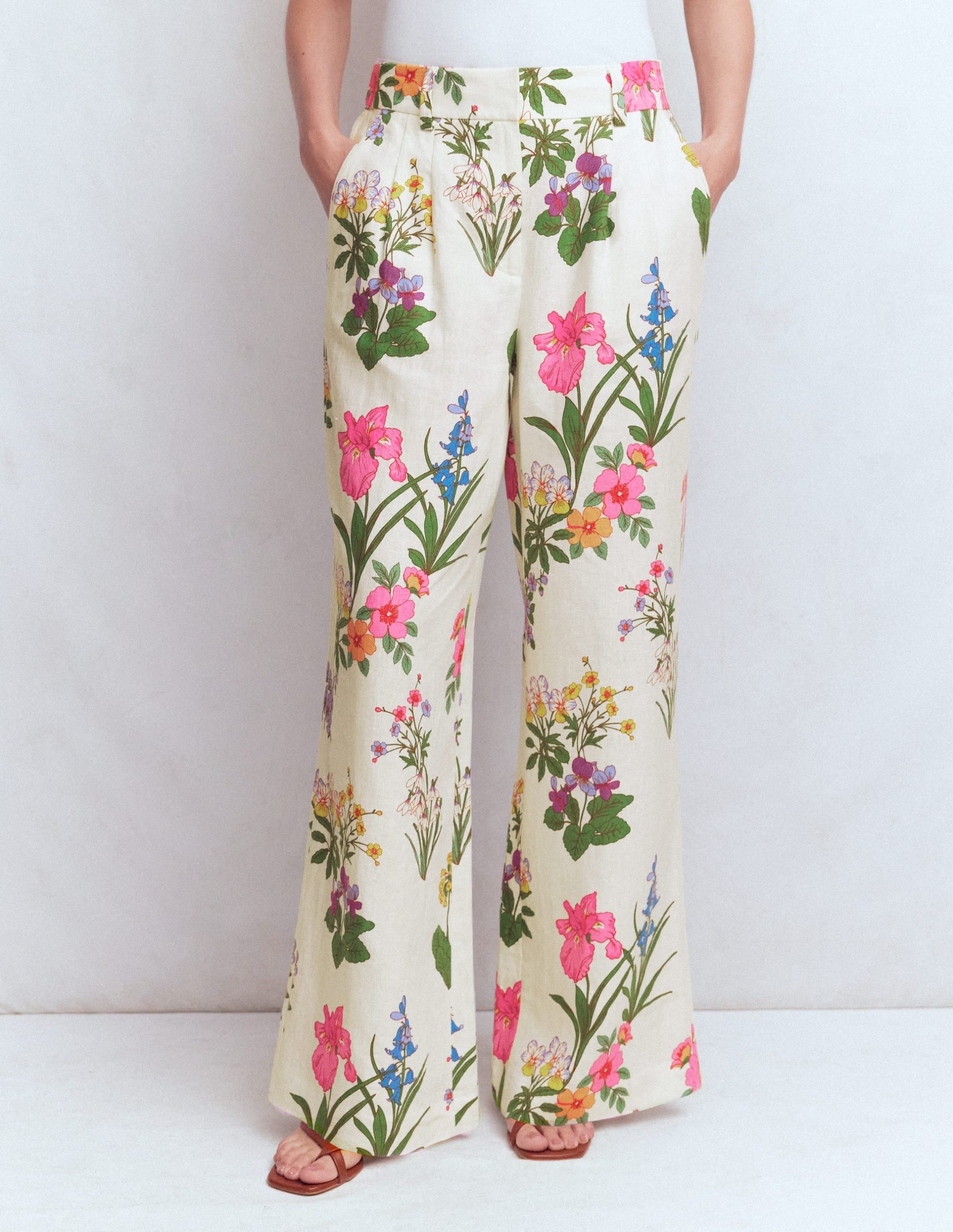 Kensington Linen Pants-Ivory. Delicate Blossom - Image 5