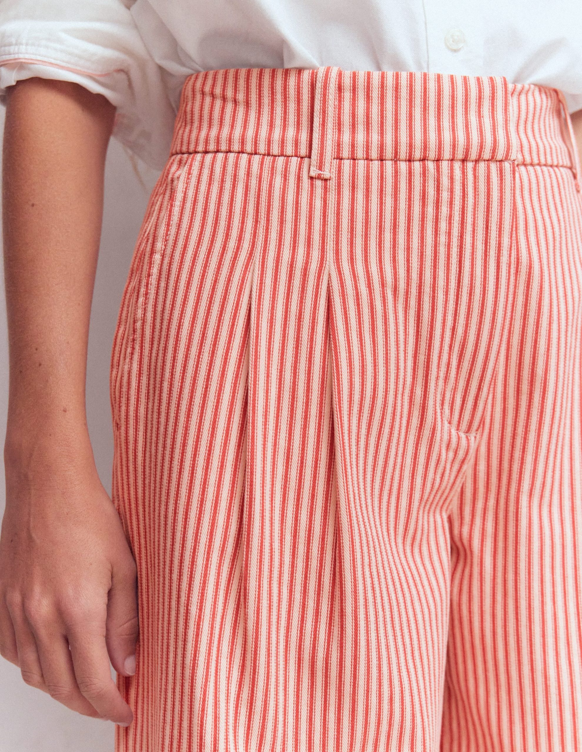Kensington Wide Leg Pants-Red Ticking Stripe - Image 2