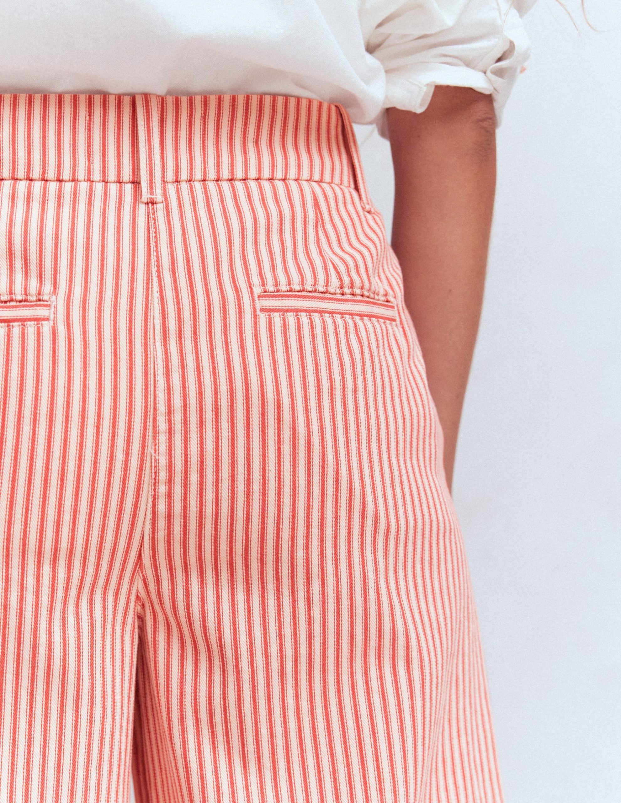 Kensington Wide Leg Pants-Red Ticking Stripe - Image 5