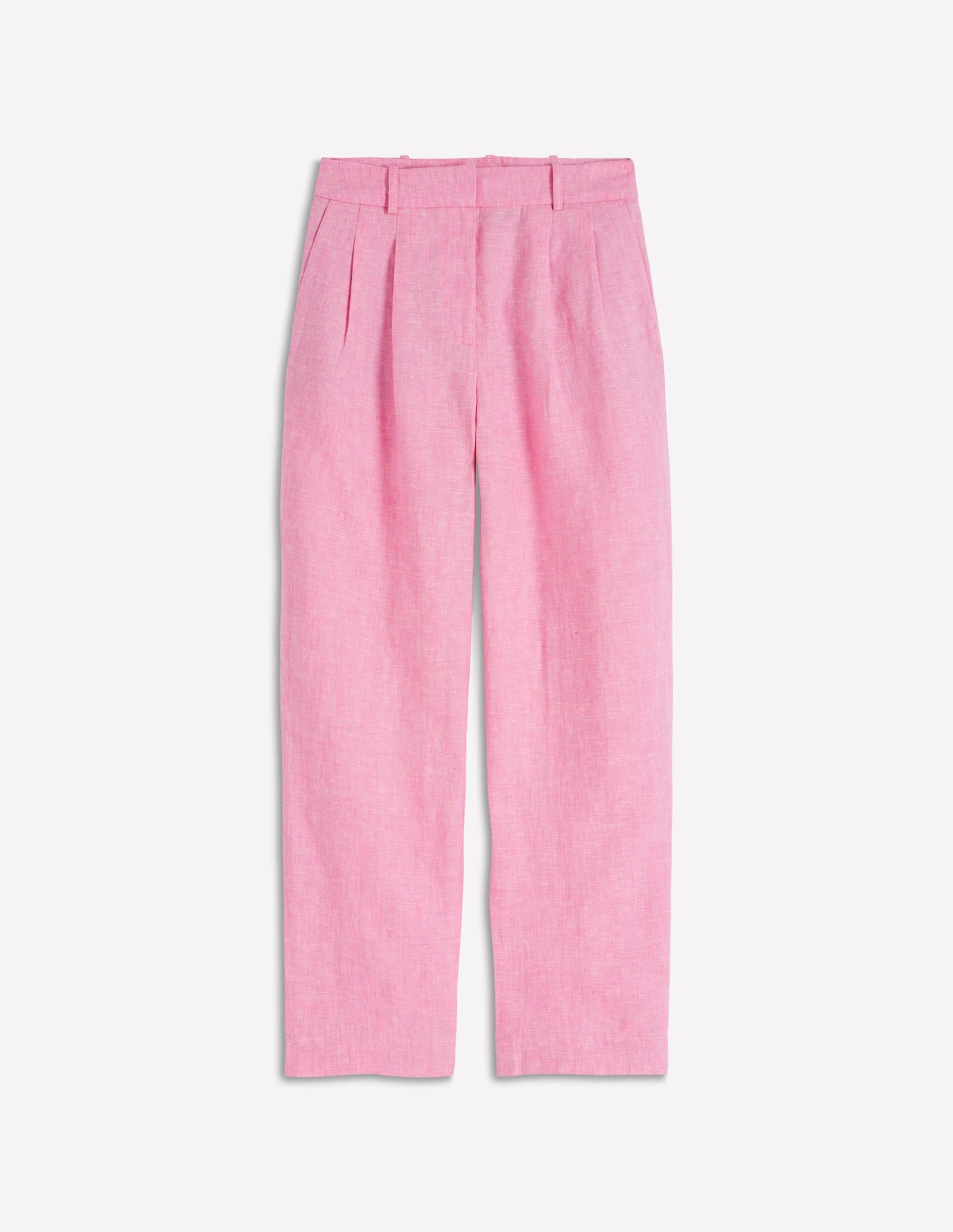 Bloomsbury Linen Pants-Meadowsweet Pink Chambray - Image 5