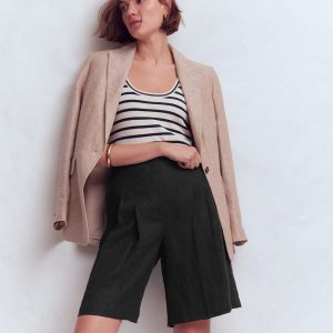 Highbury Linen Shorts-Black