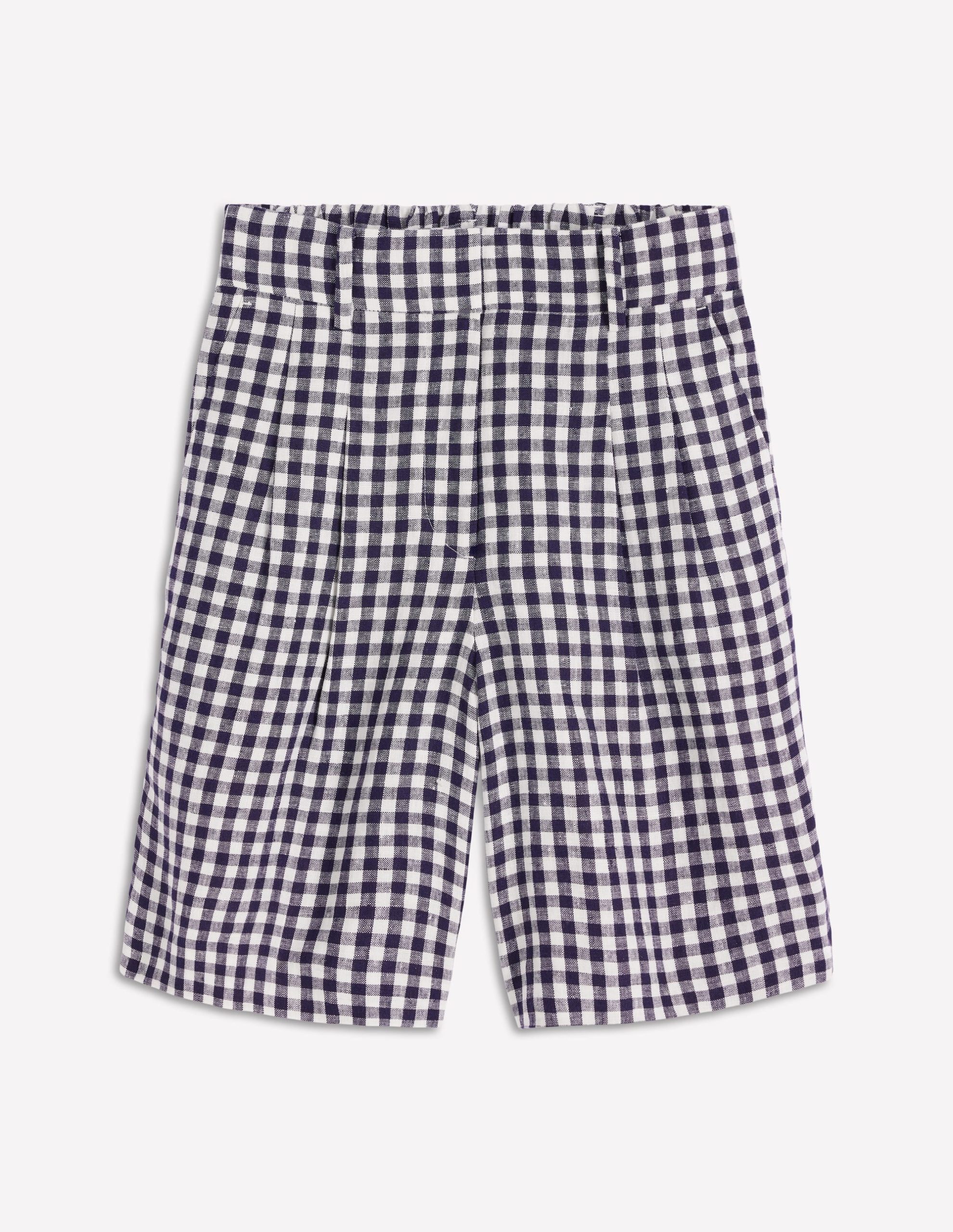 Kensington Linen Shorts-Navy Gingham - Image 6