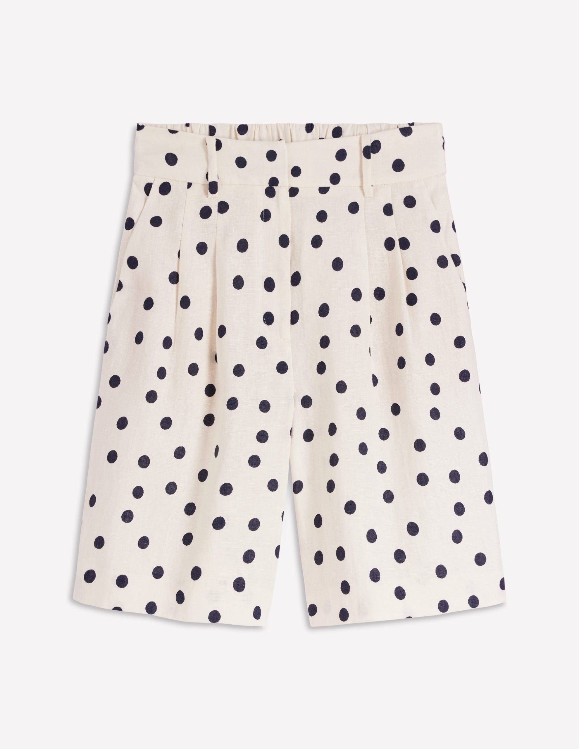 Kensington Linen Shorts-Ivory. Painted Dot - Image 7