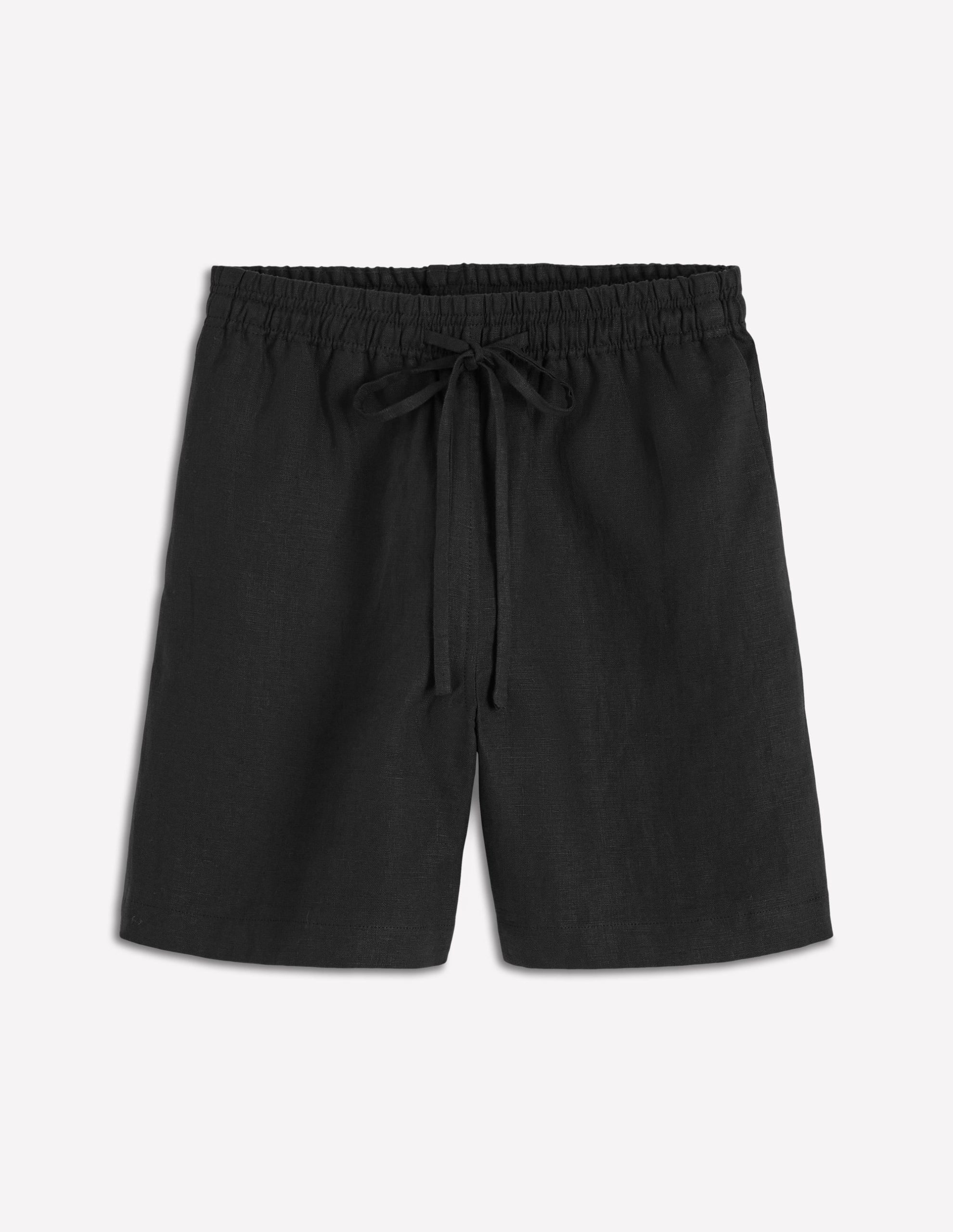 Islington Linen Shorts-Black - Image 7