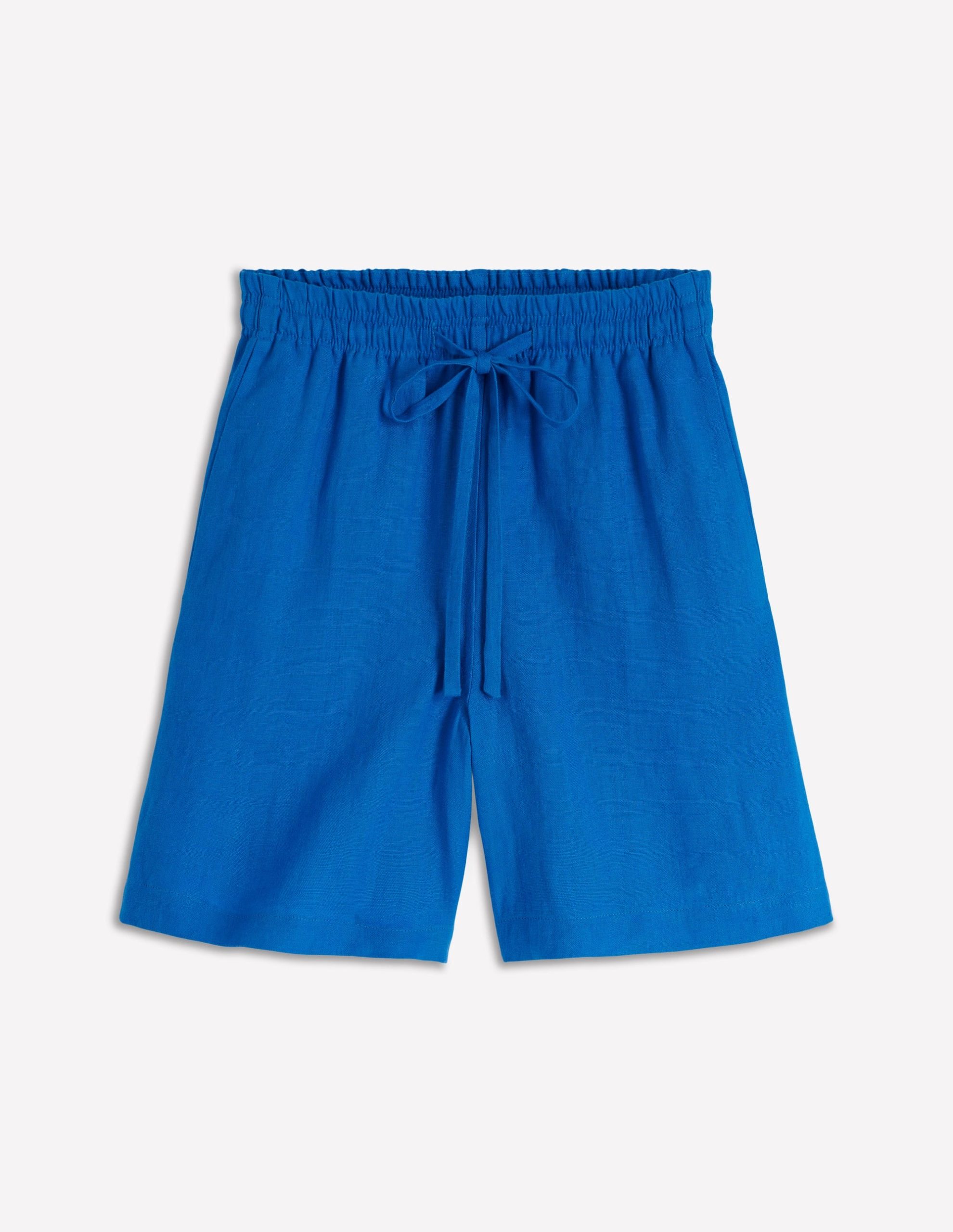 Islington Linen Shorts-Kingfisher Blue - Image 5