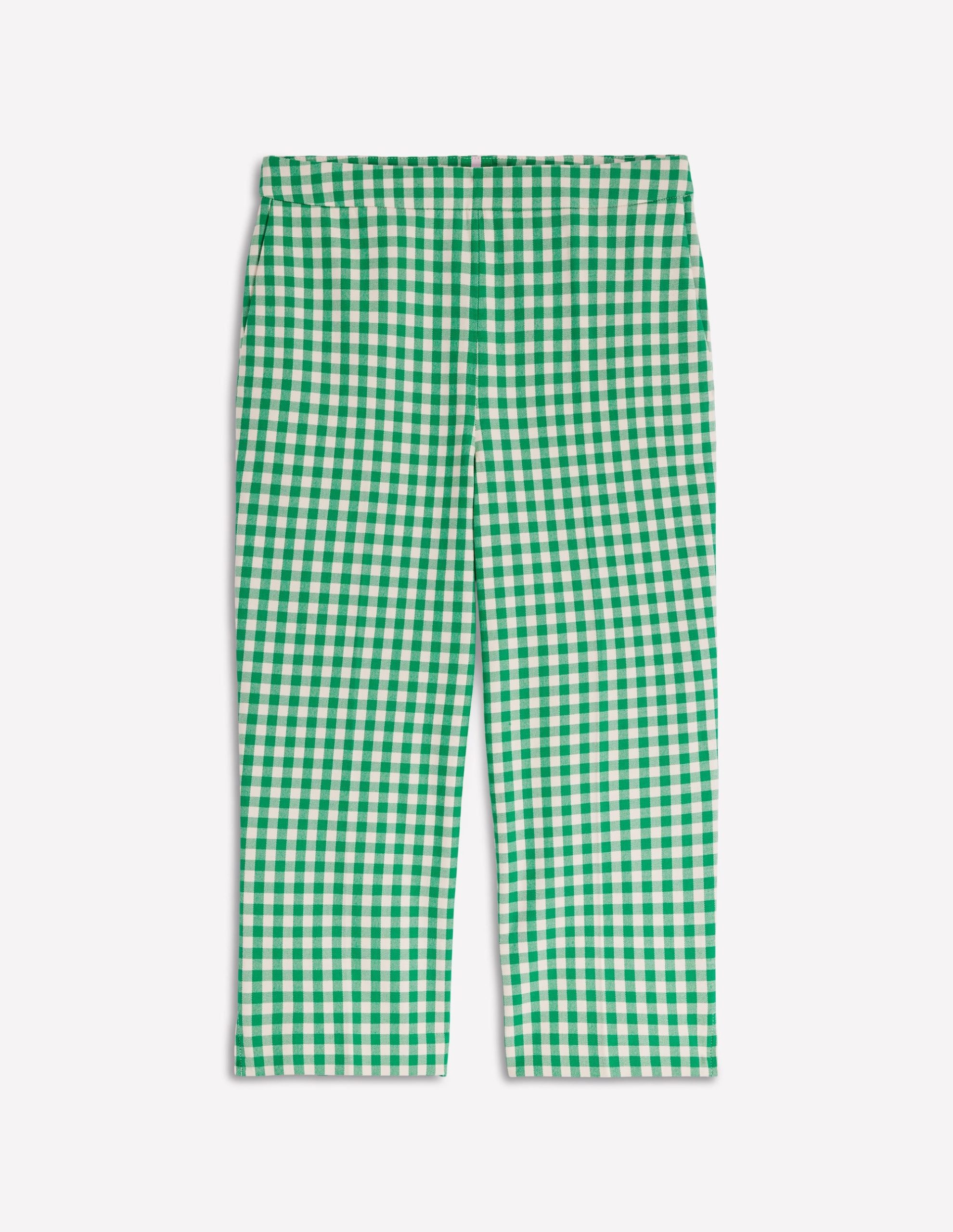 Capri Pants-Rich Emerald. Gingham - Image 7