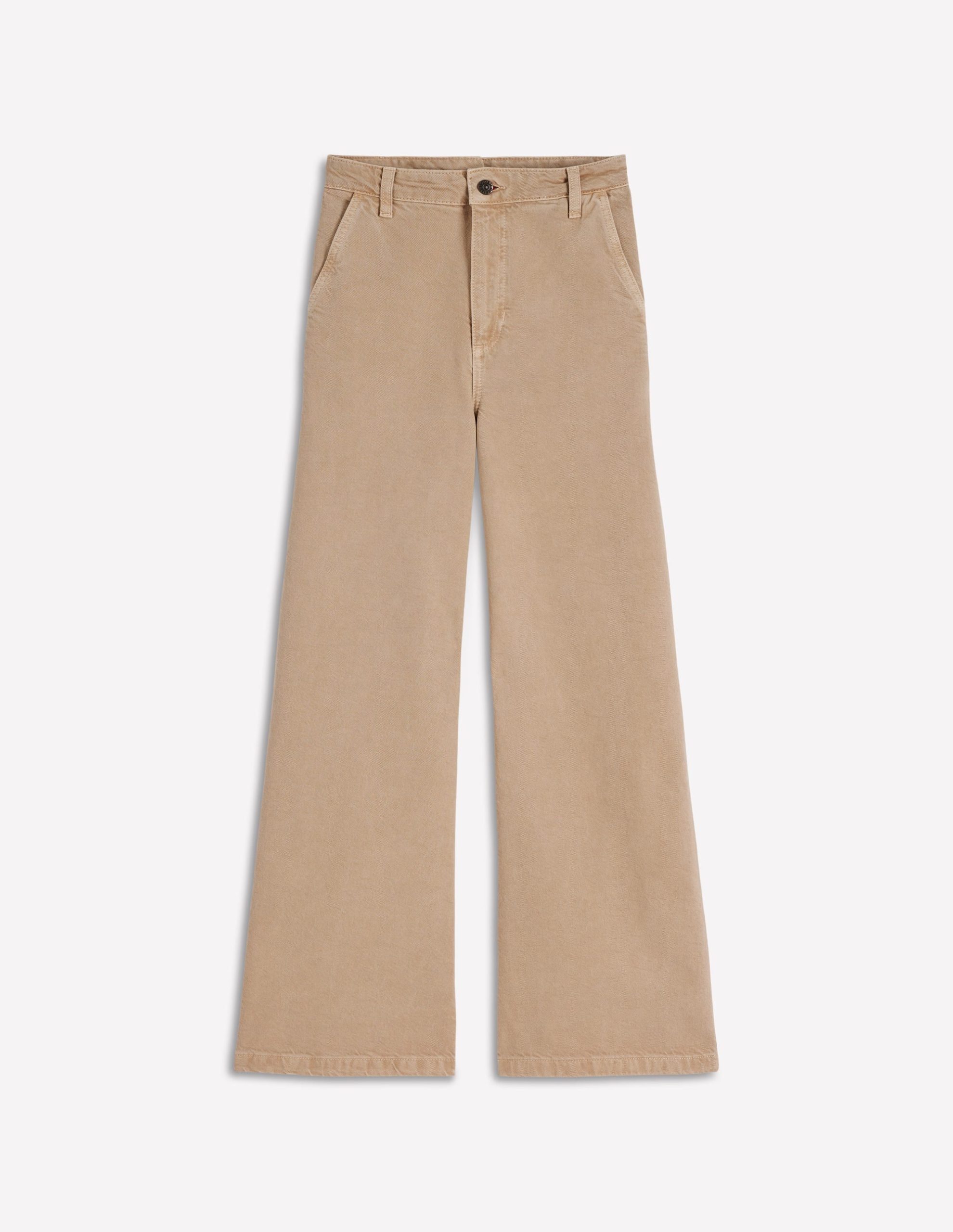 High Rise Palazzo Jeans-Cappuccino - Image 6
