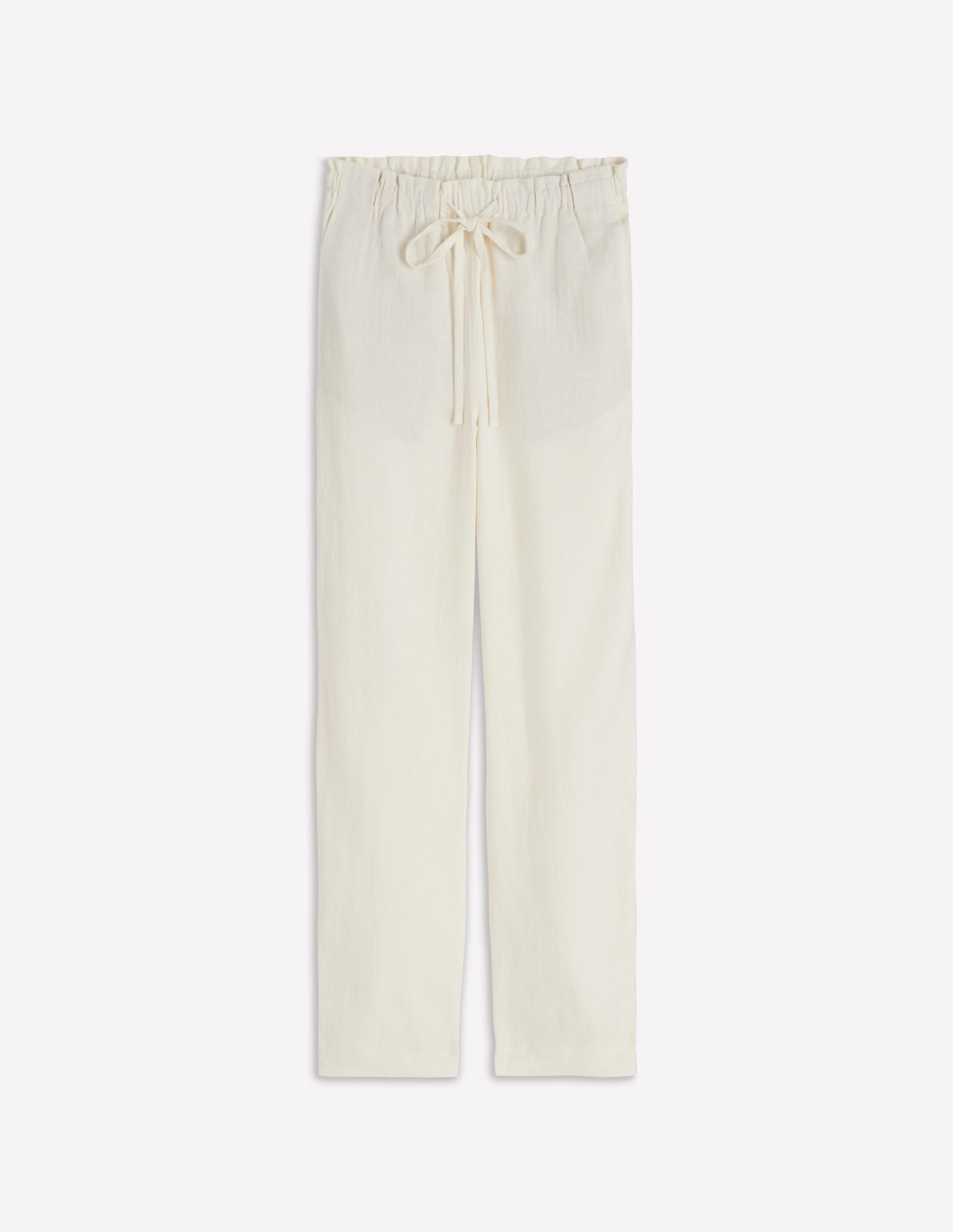 Islington Linen Crop Pants-Ivory - Image 6