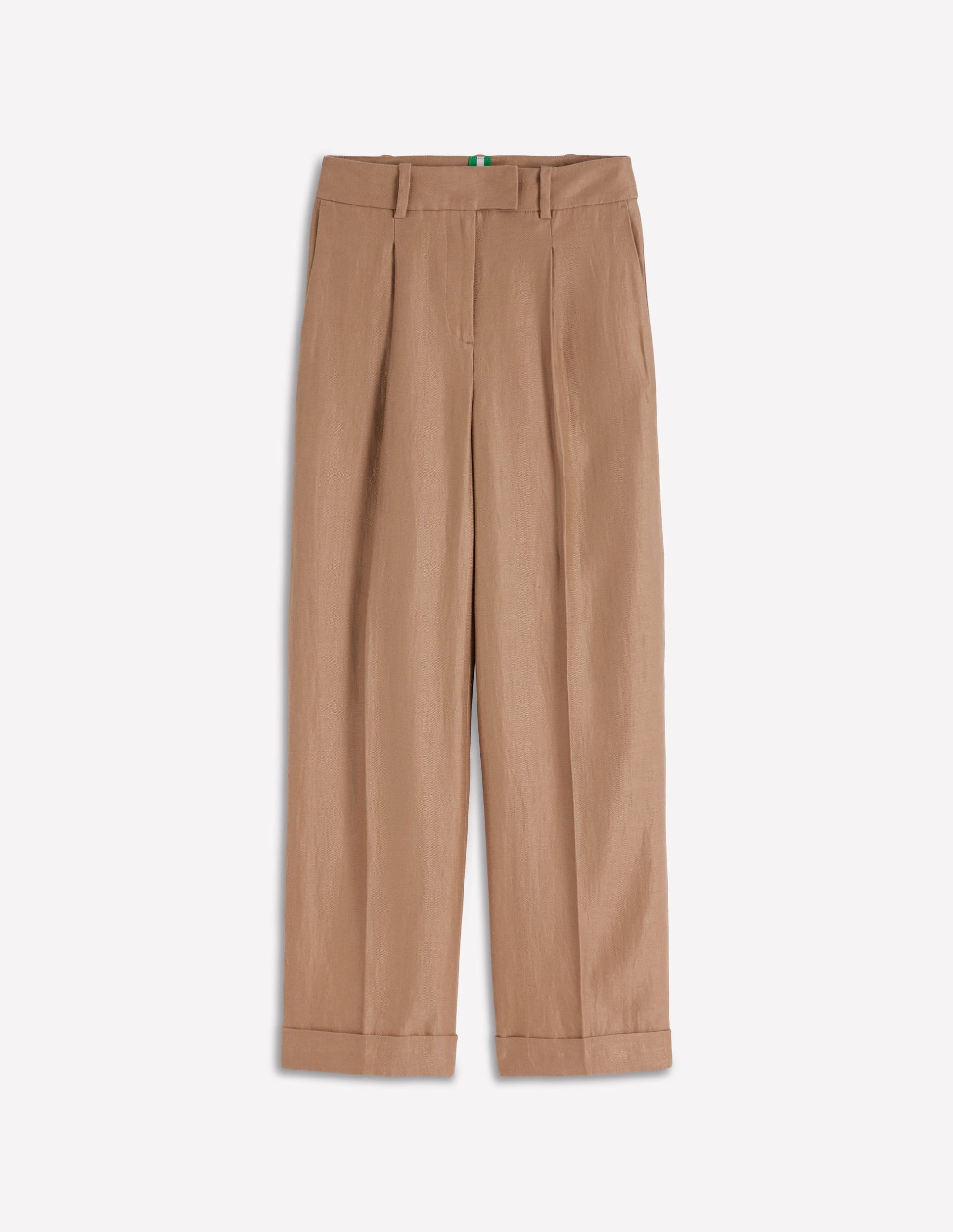 Chiswick Crop Linen Pants-Cappuccino - Image 5