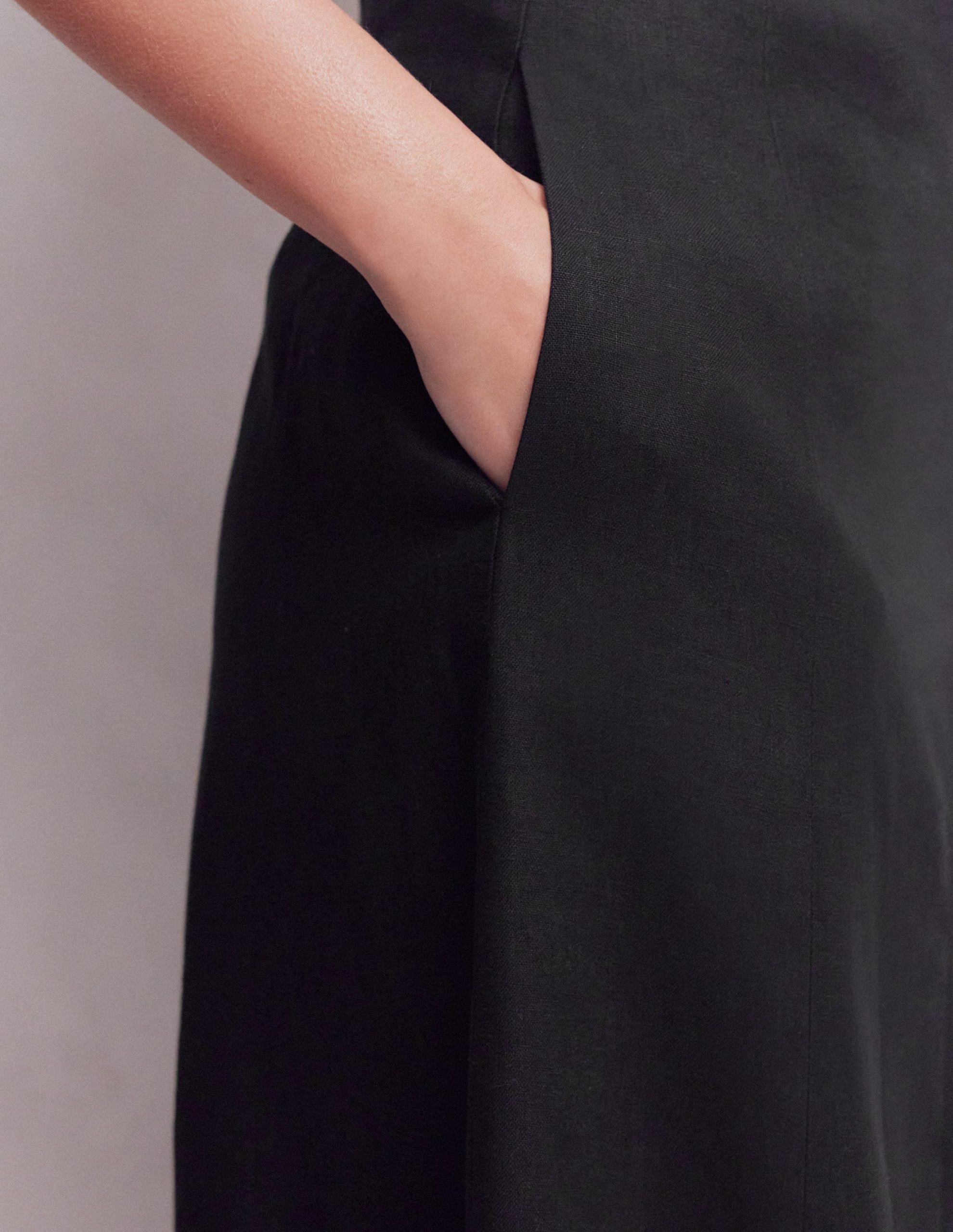 Miriam Linen Maxi Skirt-Black - Image 2